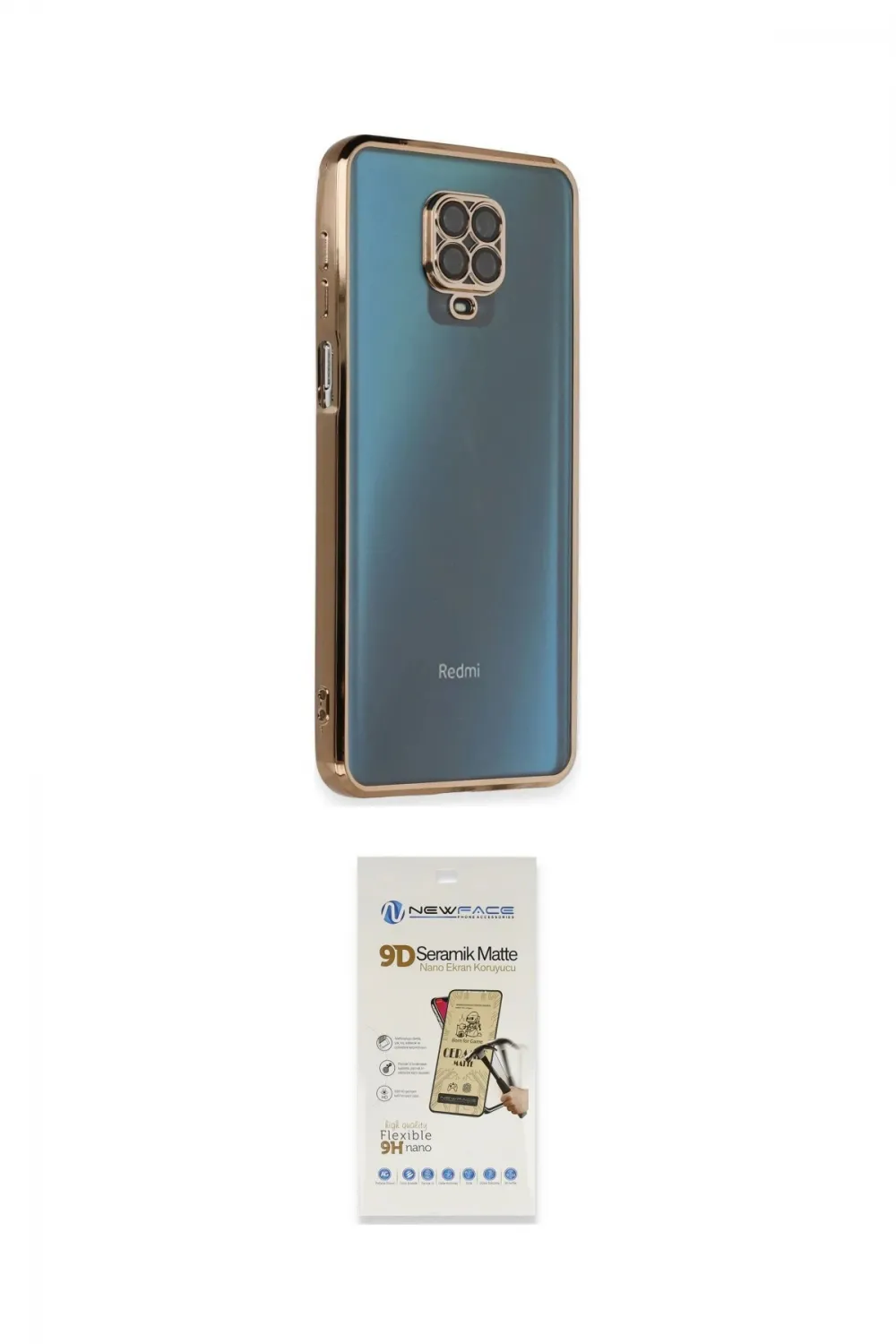 ieg™ Redmi Note 9 Pro Kılıf Vadi Minimal - Siyah Mat Seramik Nano Ekran Koruyucu