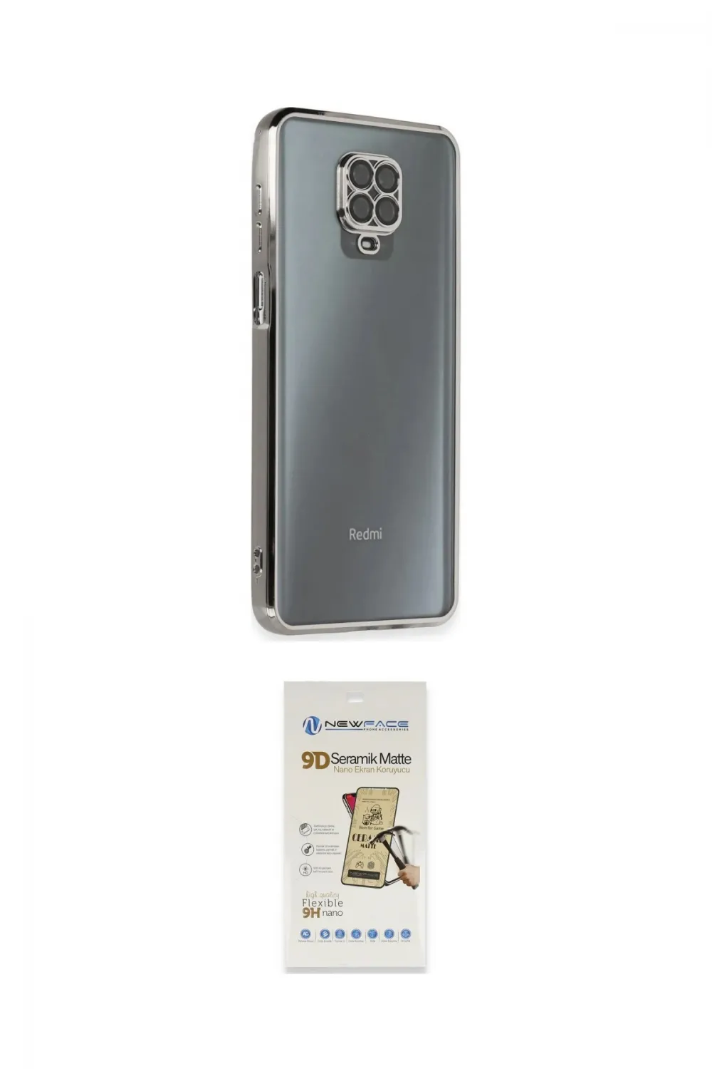 ieg™ Redmi Note 9 Pro Kılıf Vadi Minimal - Siyah Mat Seramik Nano Ekran Koruyucu