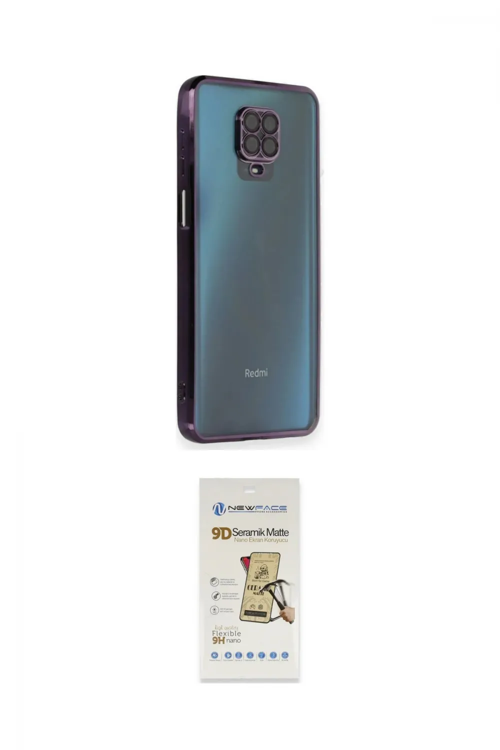 ieg™ Redmi Note 9 Pro Kılıf Vadi Minimal - Siyah Mat Seramik Nano Ekran Koruyucu