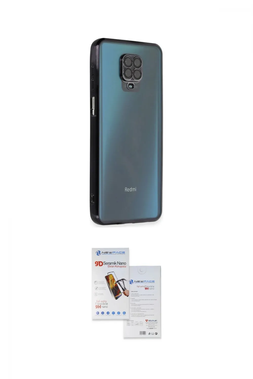 ieg™ Redmi Note 9 Pro Kılıf Vadi Minimal - Siyah Seramik Nano Ekran Koruyucu