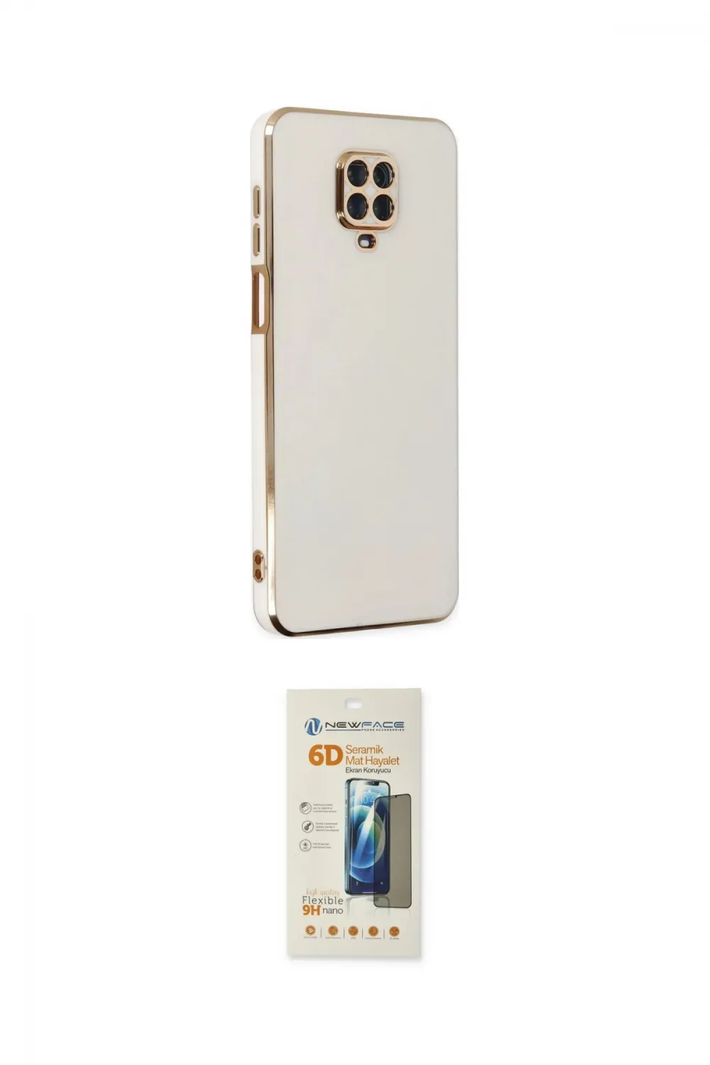 ieg™ Redmi Note 9 Pro Kılıf Yankı Serisi - Siyah 6D Mat Seramik Hayalet Nano Ekran Koruyucu