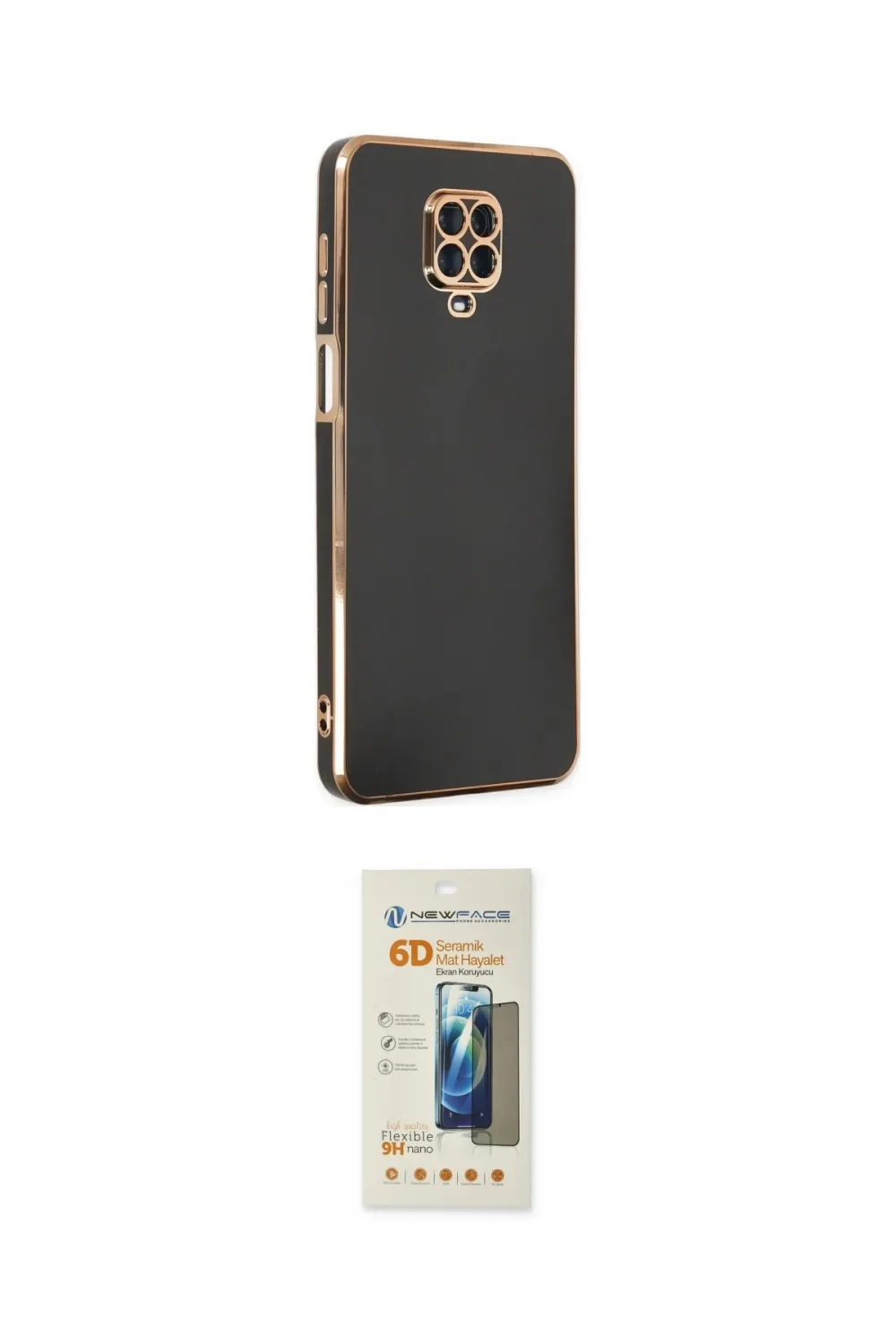 ieg™ Redmi Note 9 Pro Kılıf Yankı Serisi - Siyah 6D Mat Seramik Hayalet Nano Ekran Koruyucu