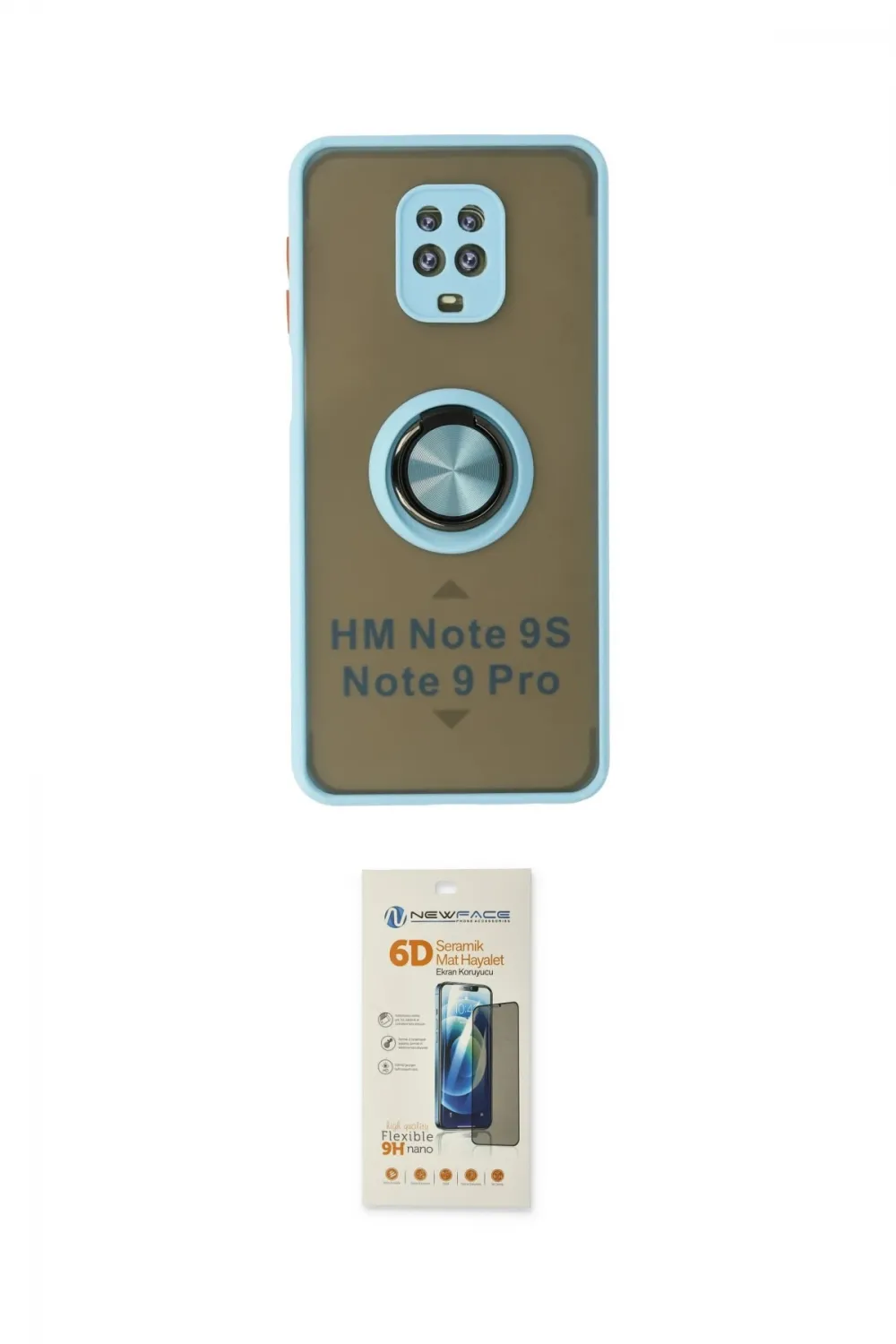 ieg™ Redmi Note 9 Pro Kılıf Yörünge Çizgi - Siyah 6D Mat Seramik Hayalet Nano Ekran Koruyucu