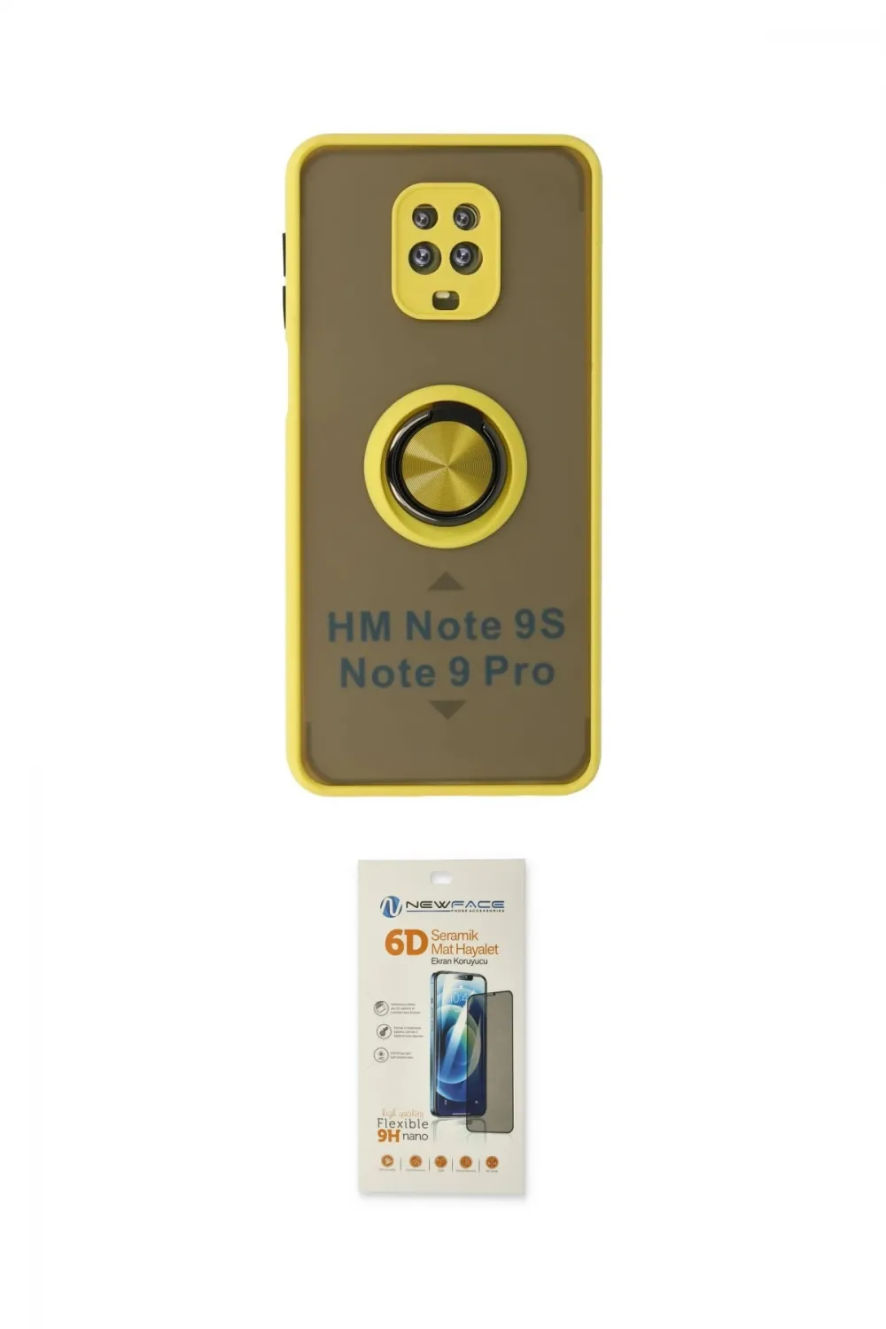 ieg™ Redmi Note 9 Pro Kılıf Yörünge Çizgi - Siyah 6D Mat Seramik Hayalet Nano Ekran Koruyucu