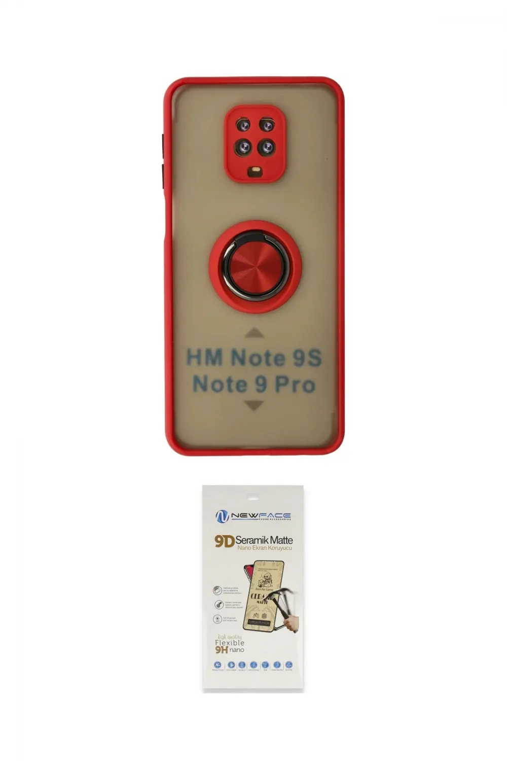 ieg™ Redmi Note 9 Pro Kılıf Yörünge Çizgi - Siyah Mat Seramik Nano Ekran Koruyucu