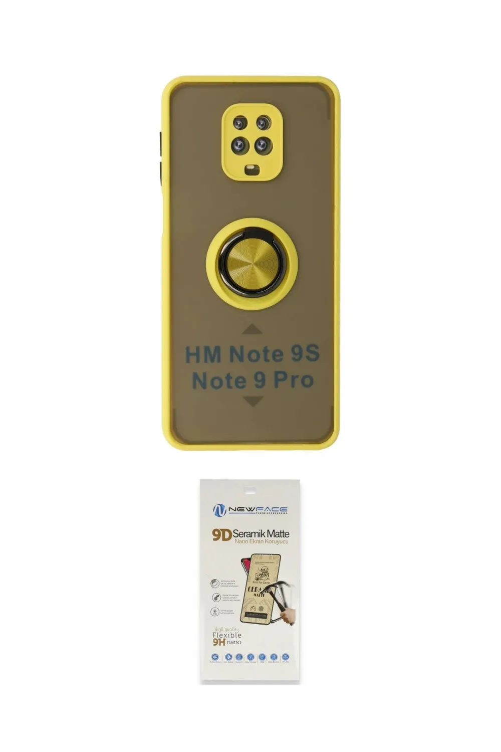 ieg™ Redmi Note 9 Pro Kılıf Yörünge Çizgi - Siyah Mat Seramik Nano Ekran Koruyucu