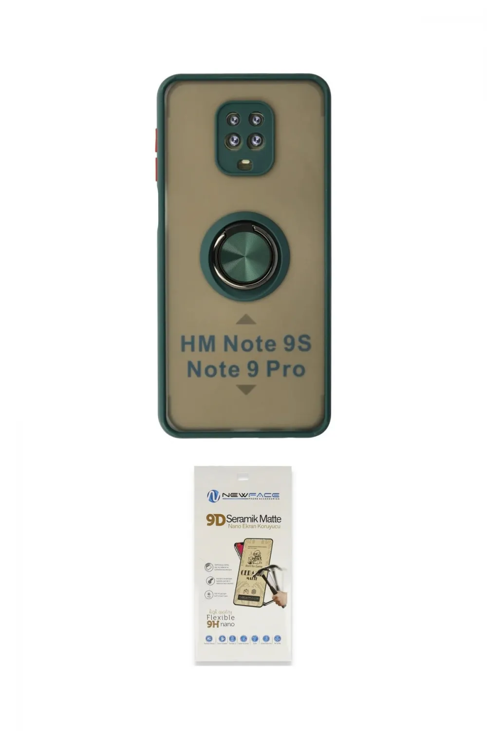 ieg™ Redmi Note 9 Pro Kılıf Yörünge Çizgi - Siyah Mat Seramik Nano Ekran Koruyucu