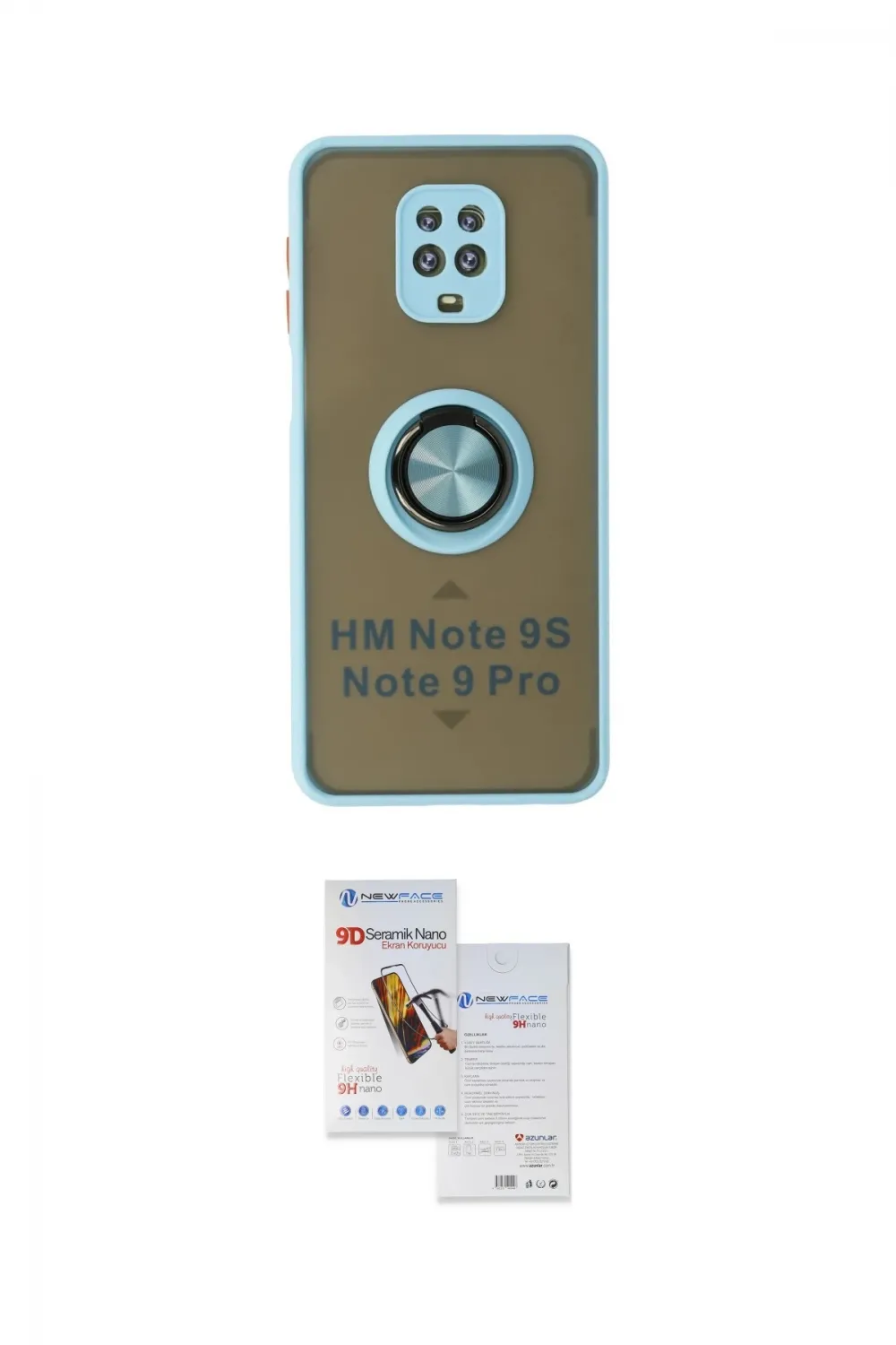 ieg™ Redmi Note 9 Pro Kılıf Yörünge Çizgi - Siyah Seramik Nano Ekran Koruyucu