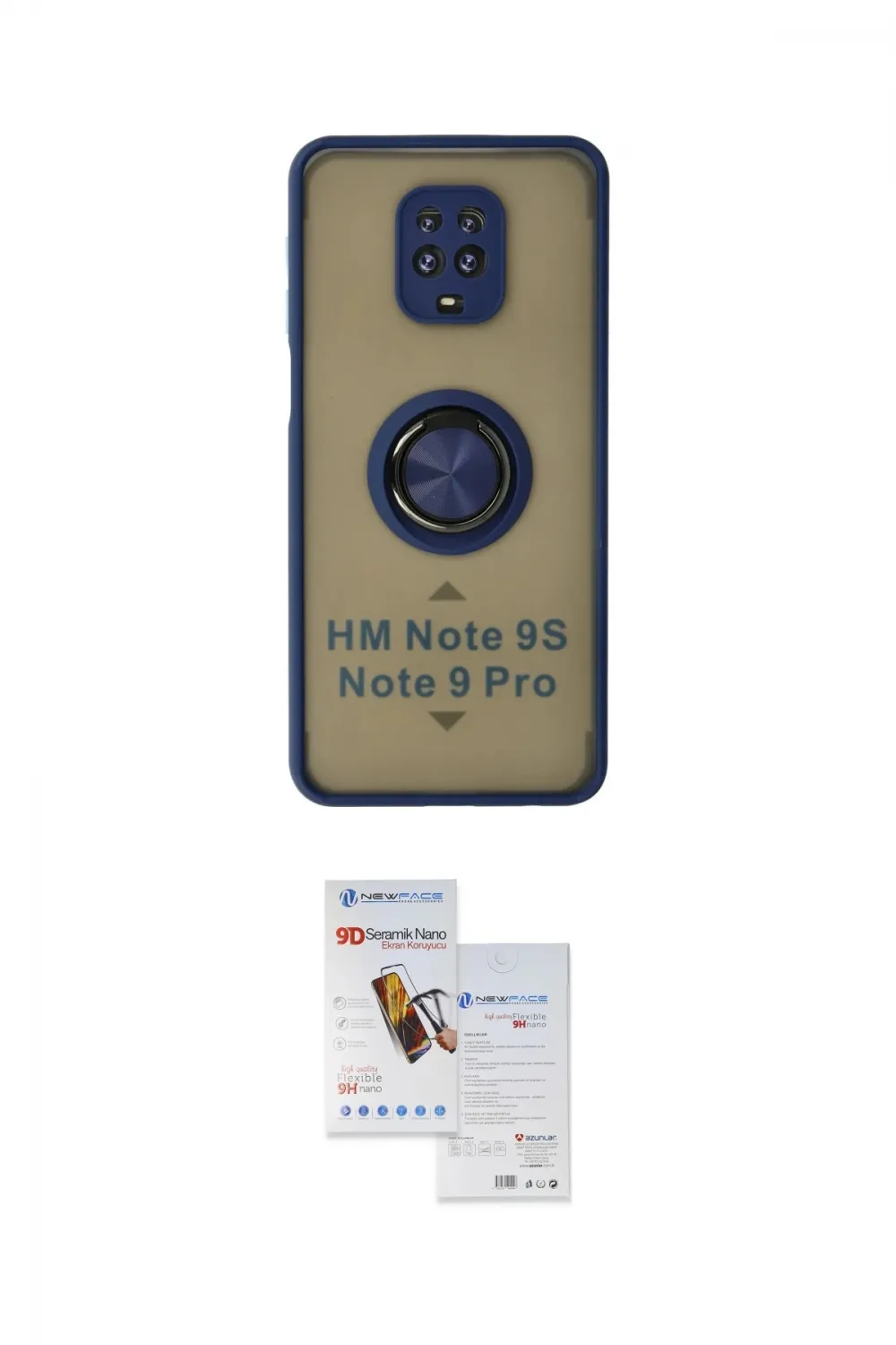 ieg™ Redmi Note 9 Pro Kılıf Yörünge Çizgi - Siyah Seramik Nano Ekran Koruyucu