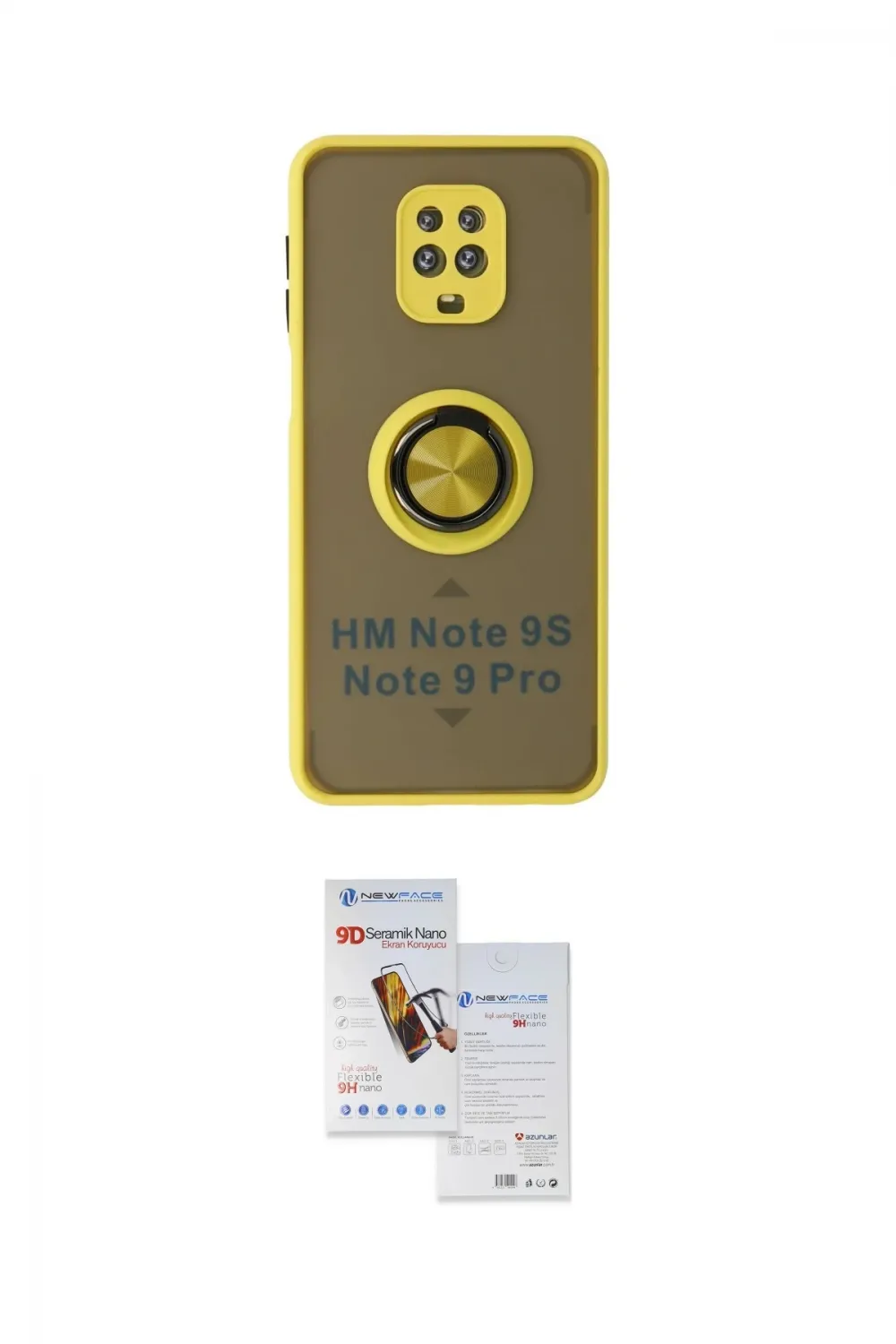 ieg™ Redmi Note 9 Pro Kılıf Yörünge Çizgi - Siyah Seramik Nano Ekran Koruyucu