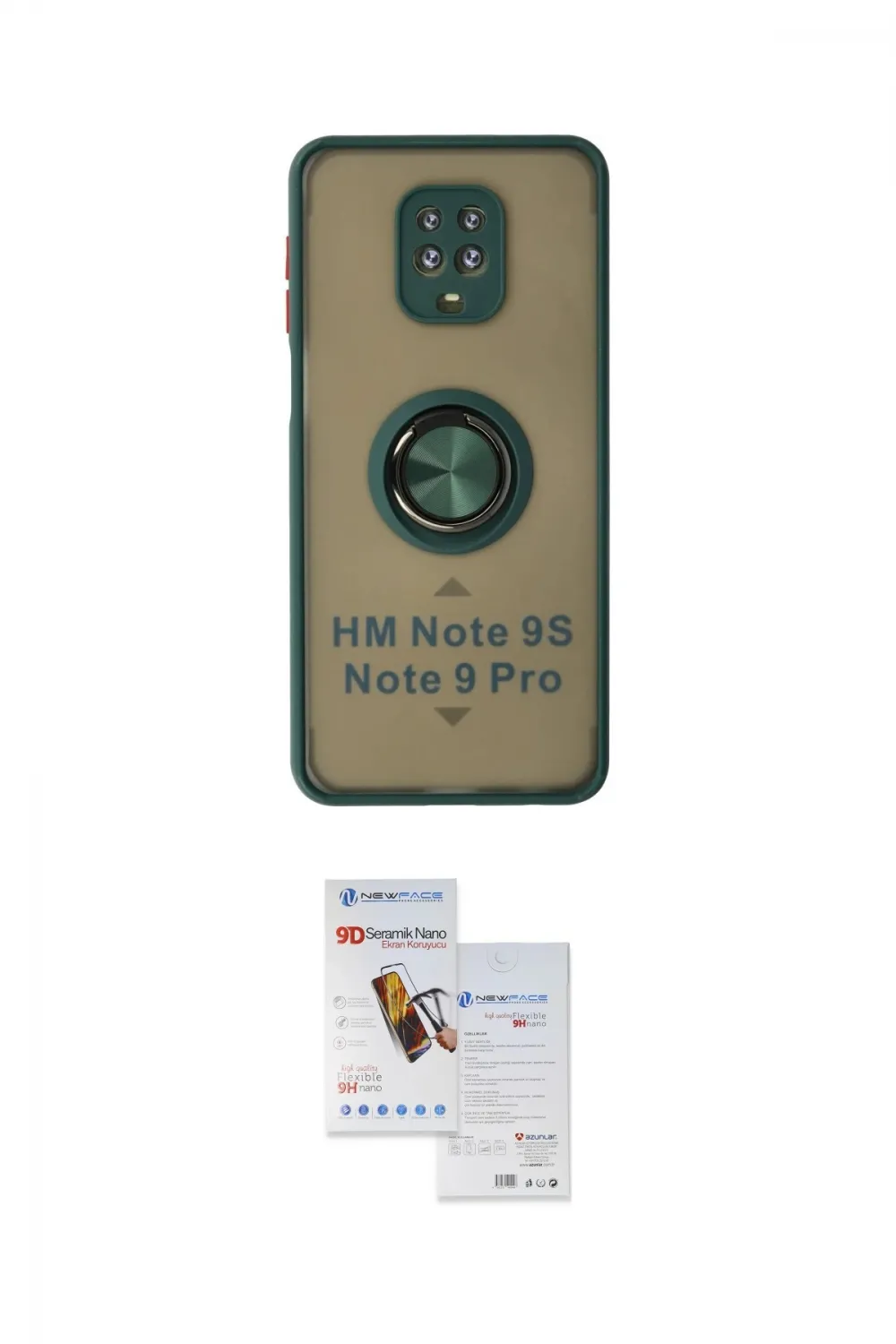 ieg™ Redmi Note 9 Pro Kılıf Yörünge Çizgi - Siyah Seramik Nano Ekran Koruyucu