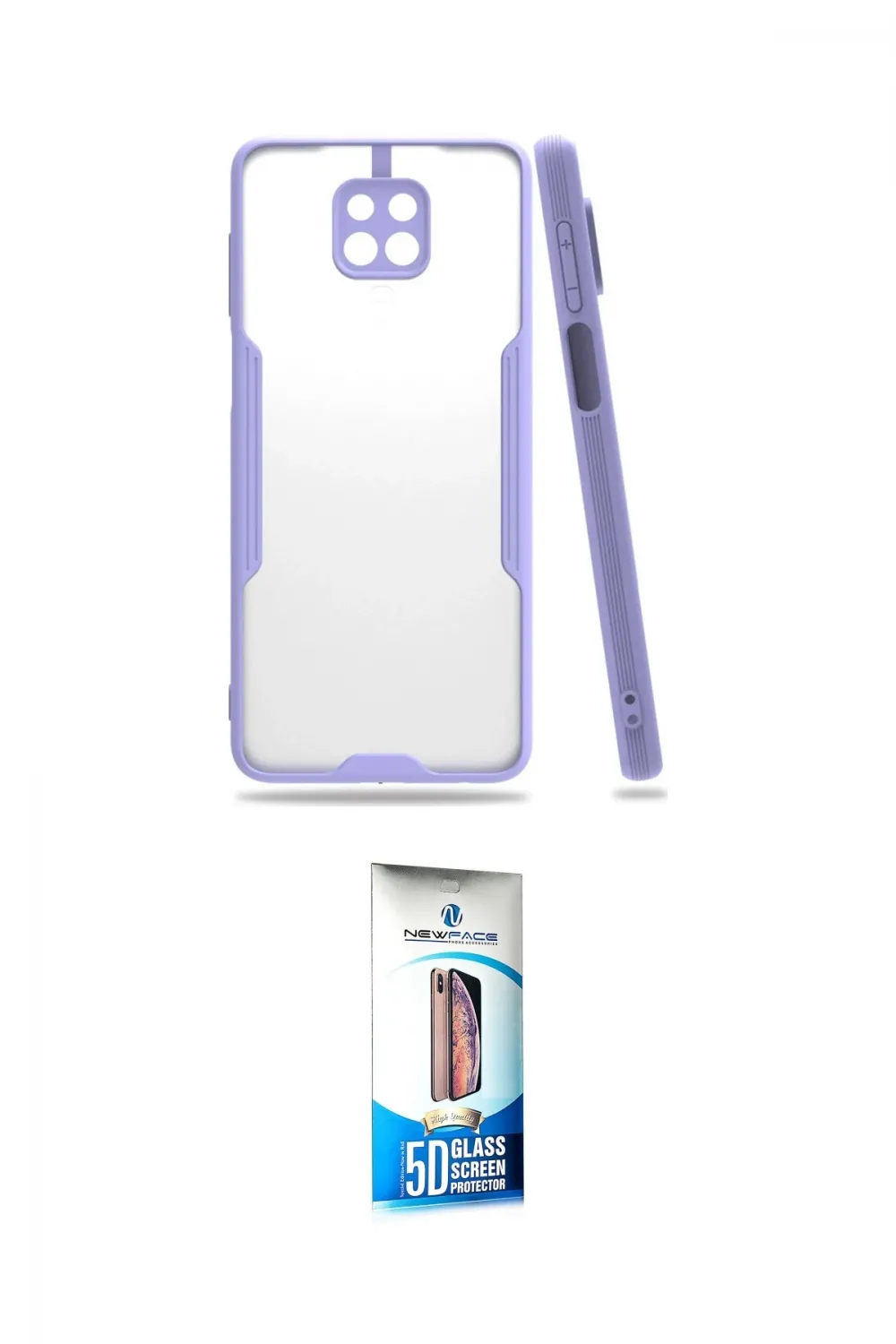 ieg™ Redmi Note 9S Kılıf Atlas Asil Serisi - Siyah 5D Eko Cam Ekran Koruyucu