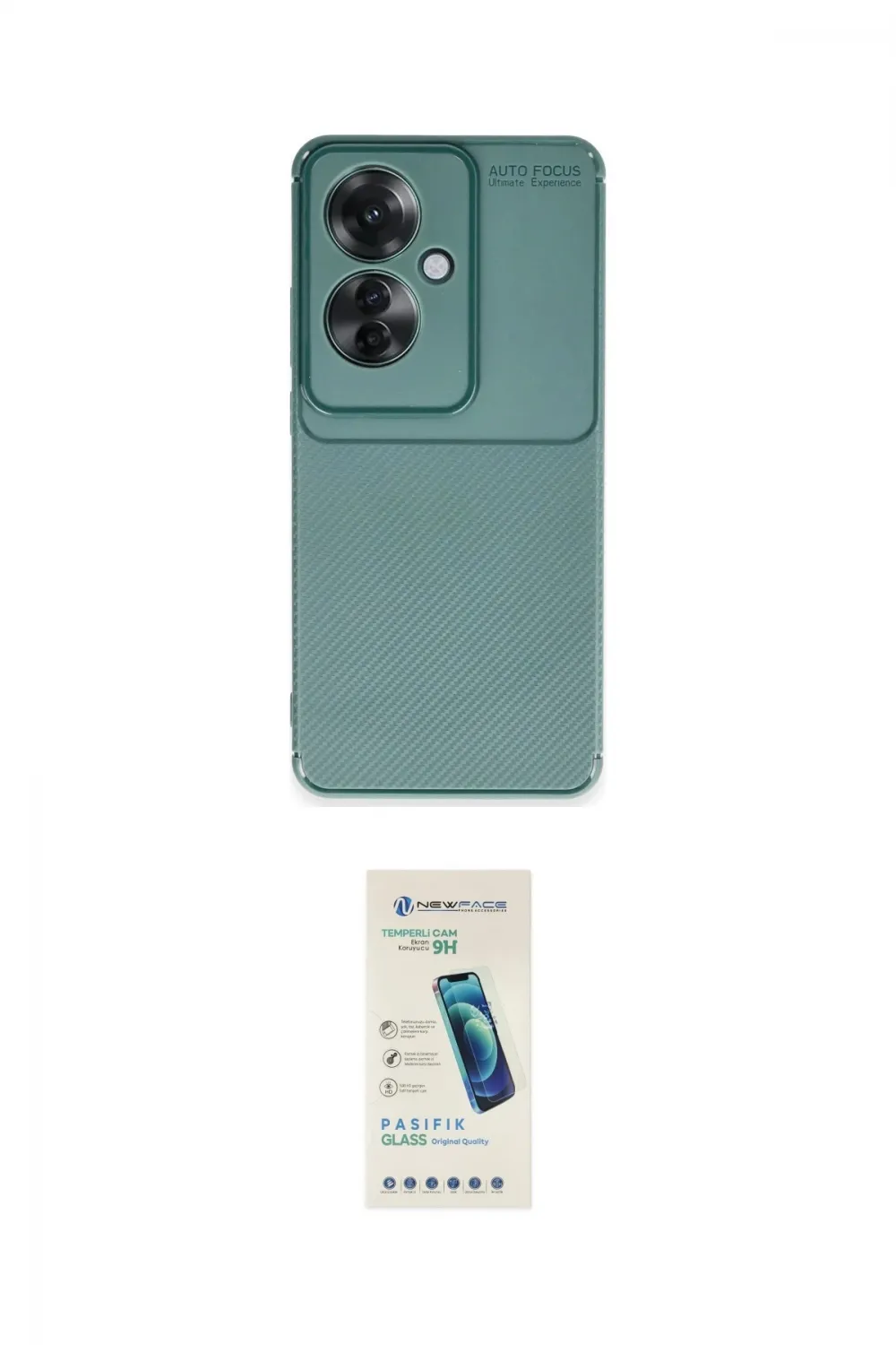ieg™ Reno 11F Kılıf Eksen Form Prime - Şeffaf Pasifik Cam Ekran Koruyucu