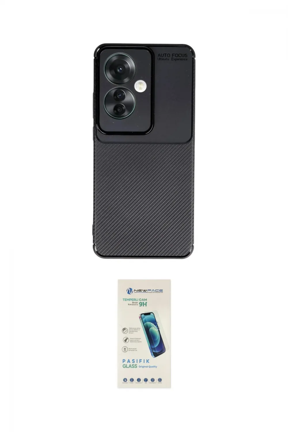 ieg™ Reno 11F Kılıf Eksen Form Prime - Şeffaf Pasifik Cam Ekran Koruyucu