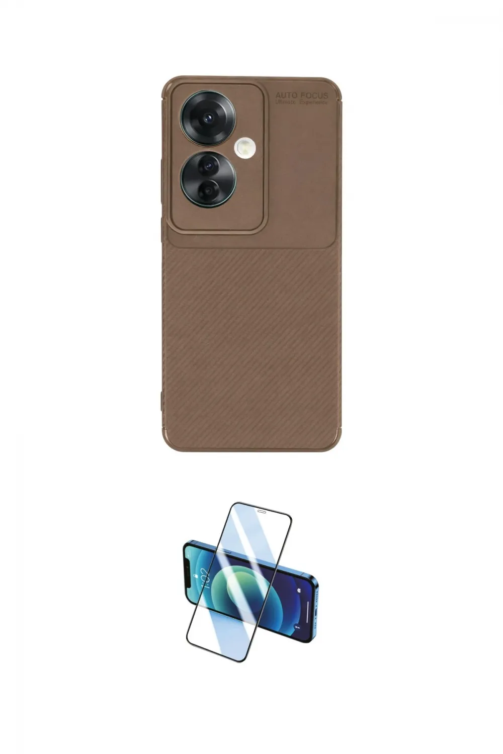 ieg™ Reno 11F Kılıf Eksen Form Prime - Siyah 3D Antistatik Seramik Nano Ekran Koruyucu