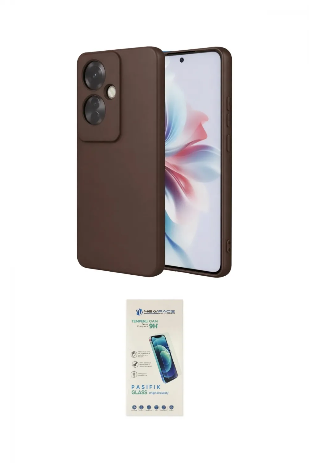 ieg™ Reno 11F Kılıf Kozmos Yansıma Özel Seri - Şeffaf Pasifik Cam Ekran Koruyucu
