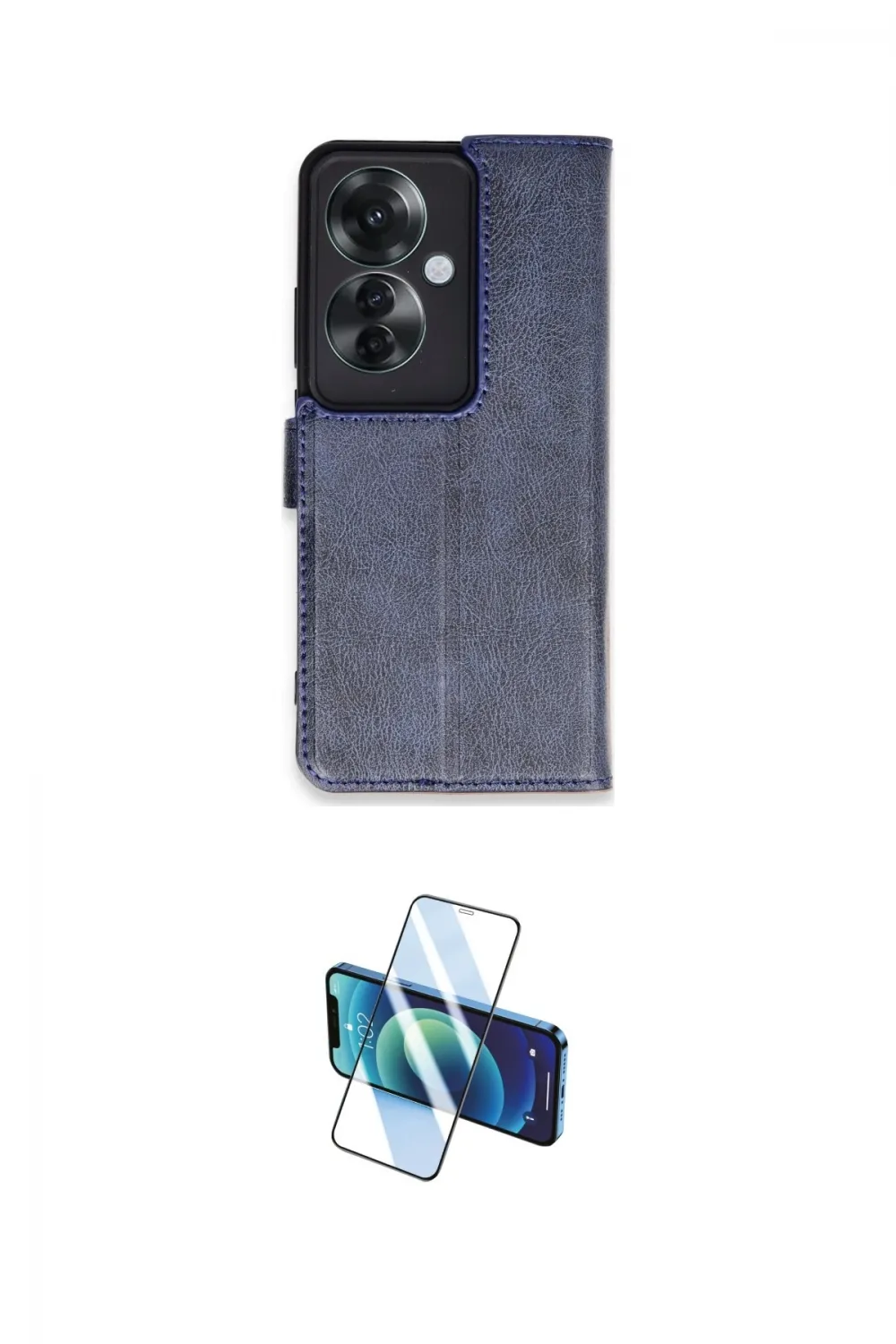 ieg™ Reno 11F Kılıf Siluet Işık Serisi - Siyah 3D Antistatik Seramik Nano Ekran Koruyucu