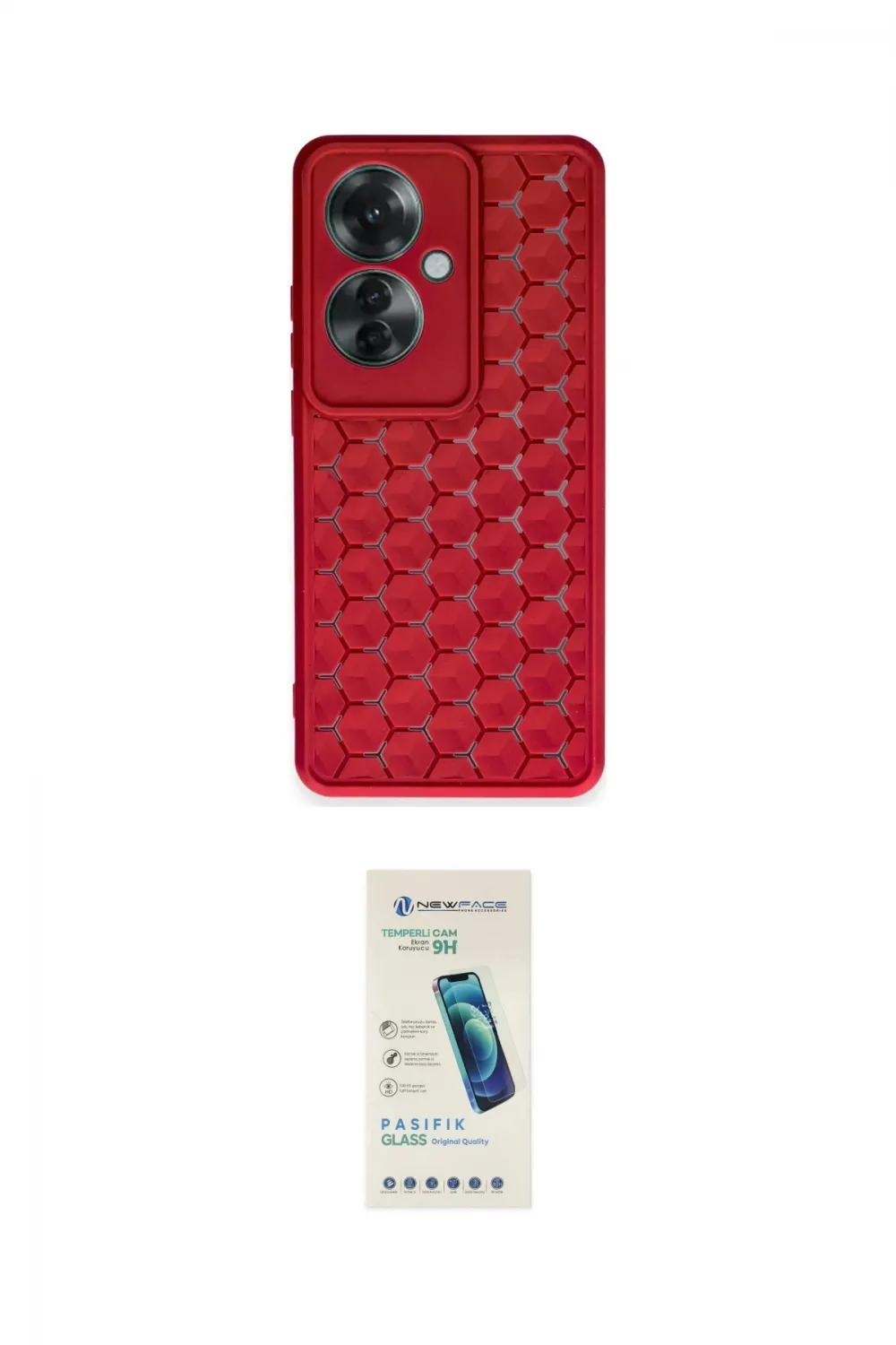ieg™ Reno 11F Kılıf Zirve Form - Şeffaf Pasifik Cam Ekran Koruyucu