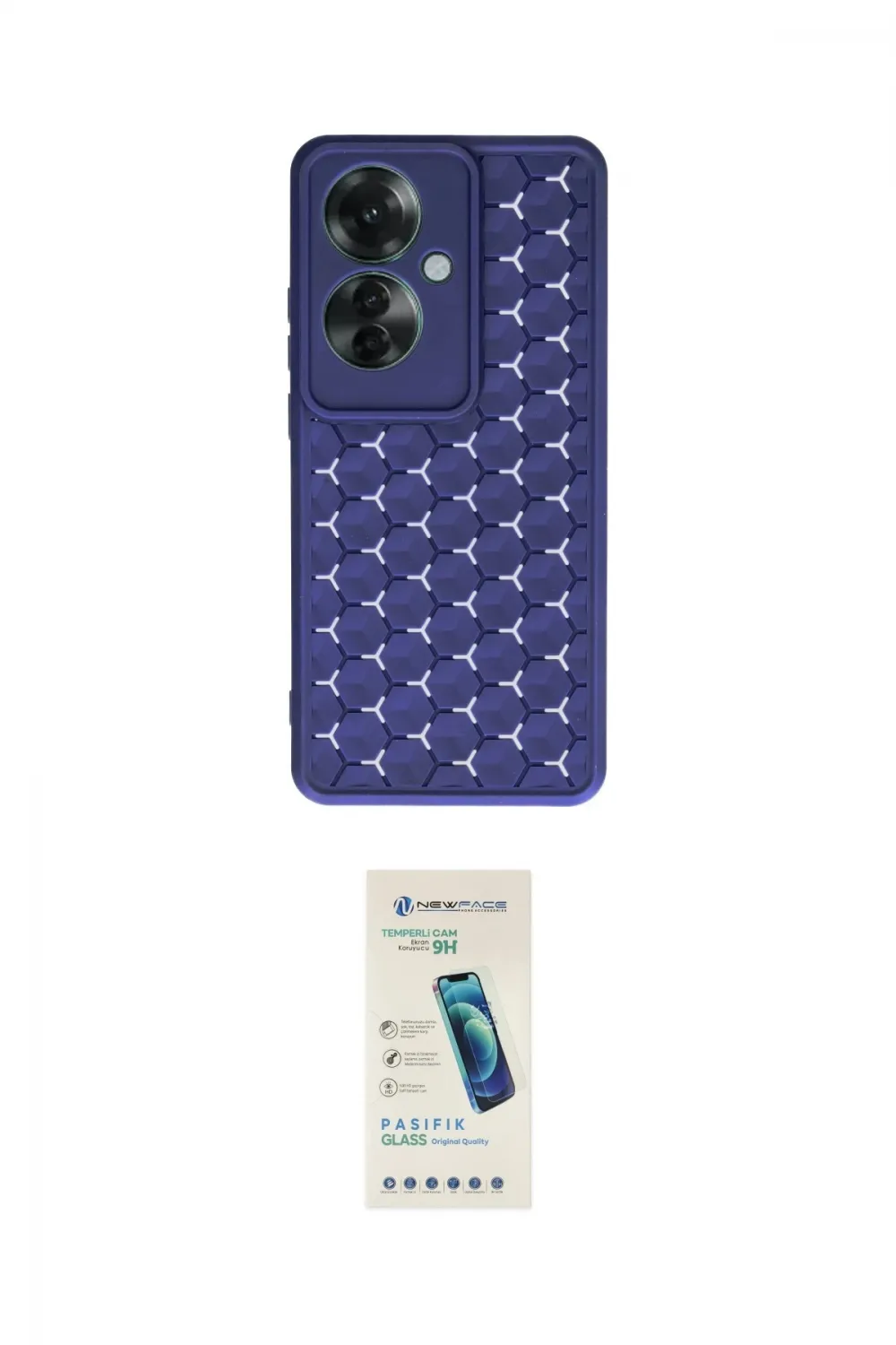 ieg™ Reno 11F Kılıf Zirve Form - Şeffaf Pasifik Cam Ekran Koruyucu