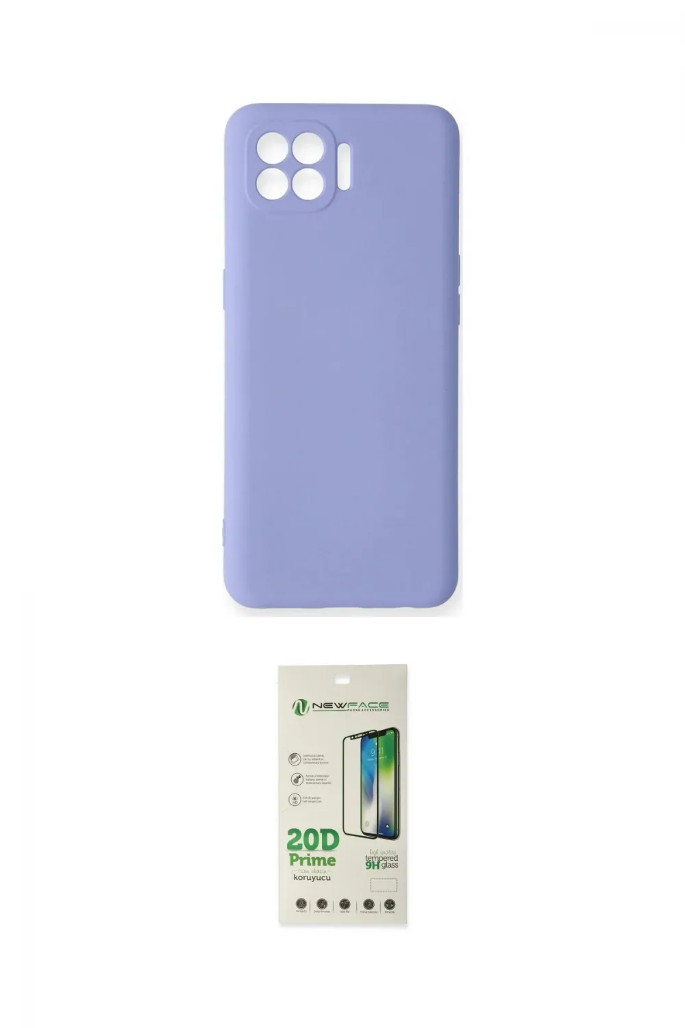 ieg™ Reno 4 Lite Kılıf Ahenk Serisi - Siyah 20D Premium Cam Ekran Koruyucu