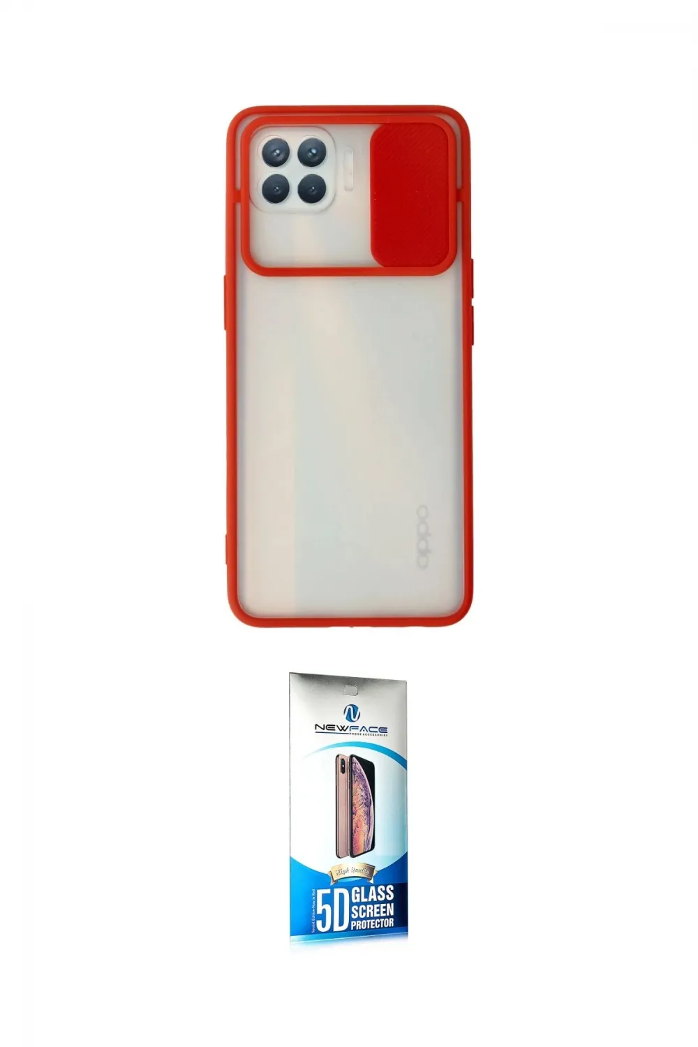 ieg™ Reno 4 Lite Kılıf Vadi Çizgi - Siyah 5D Eko Cam Ekran Koruyucu