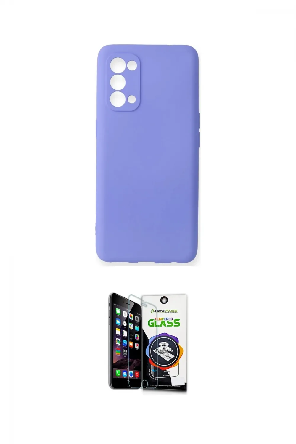 ieg™ Reno 5 Kılıf Kozmos Yansıma Özel Seri - Şeffaf Temperli Cam Ekran Koruyucu