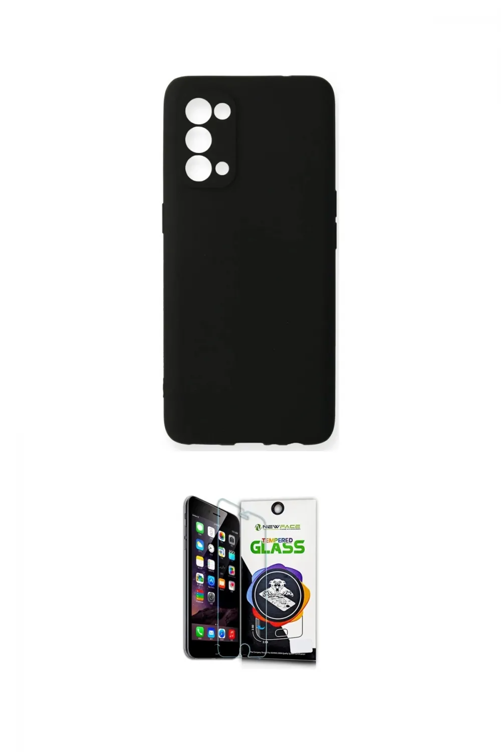 ieg™ Reno 5 Kılıf Kozmos Yansıma Özel Seri - Şeffaf Temperli Cam Ekran Koruyucu