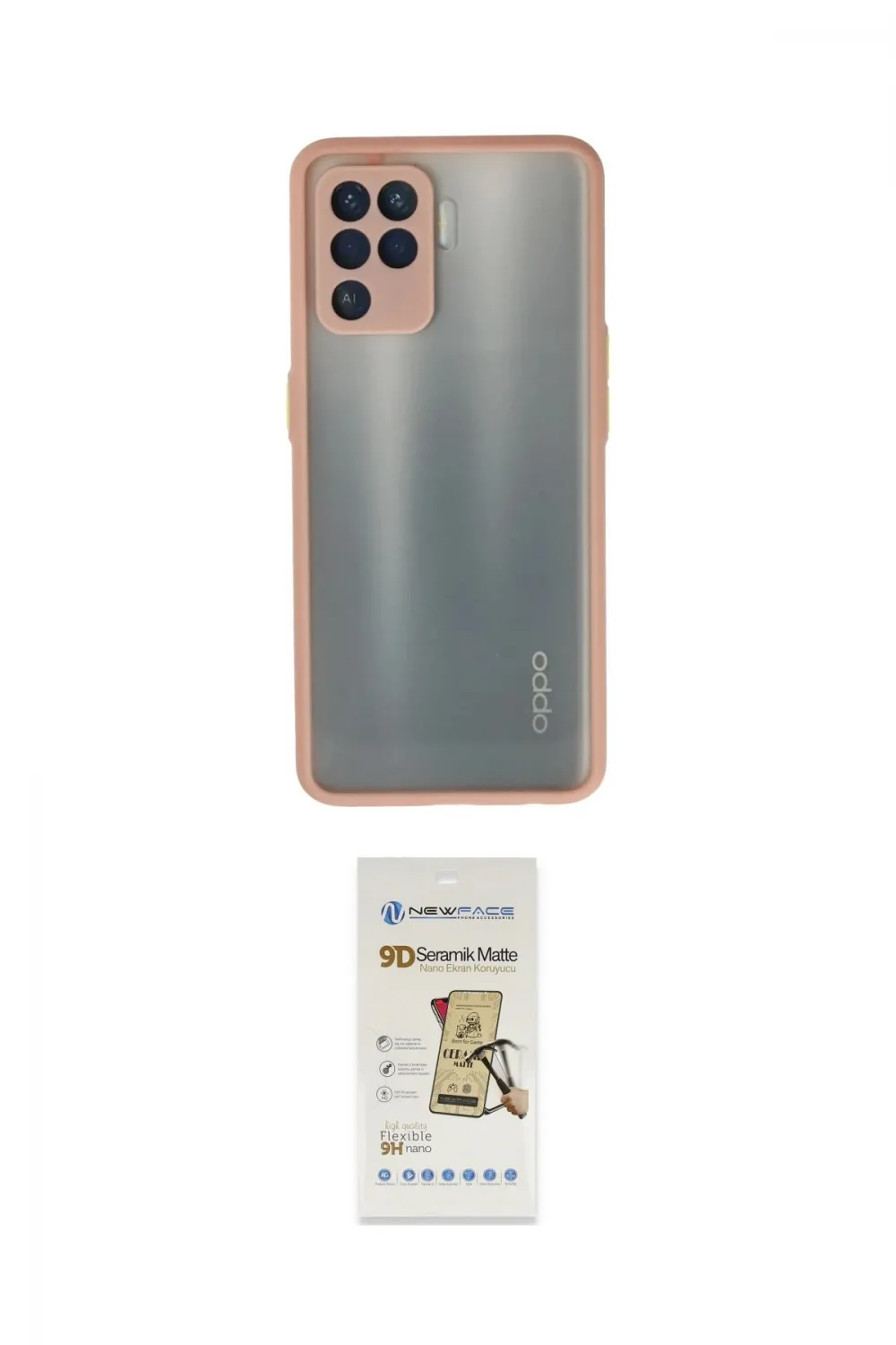ieg™ Reno 5 Lite Kılıf Ahenk Çizgi Serisi - Siyah Mat Seramik Nano Ekran Koruyucu