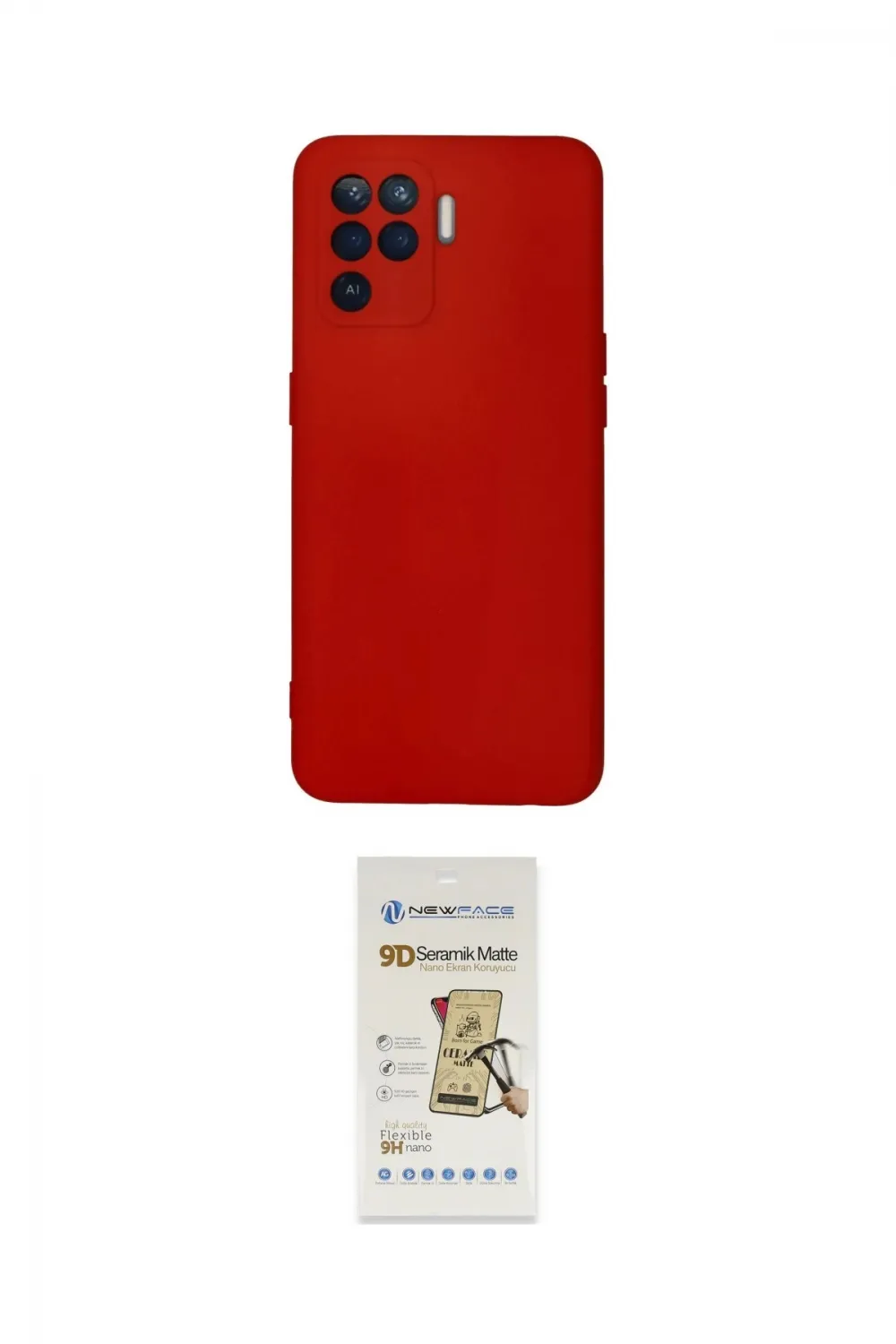ieg™ Reno 5 Lite Kılıf Ahenk Serisi - Siyah Mat Seramik Nano Ekran Koruyucu