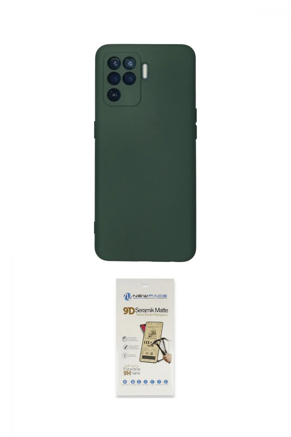 ieg™ Reno 5 Lite Kılıf Ahenk Serisi - Siyah Mat Seramik Nano Ekran Koruyucu