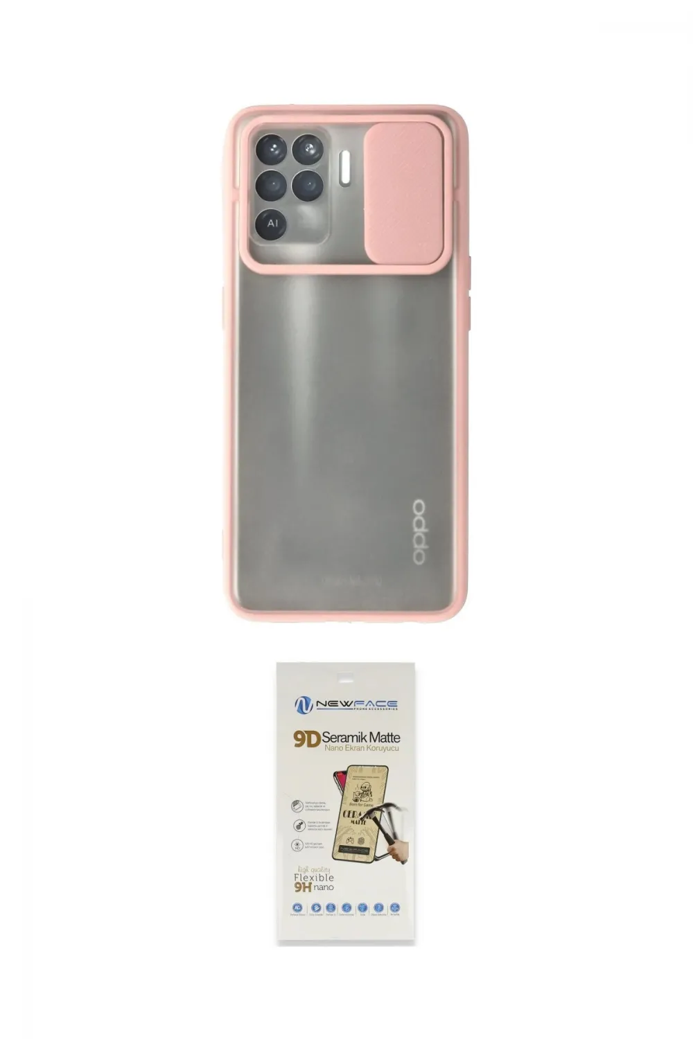ieg™ Reno 5 Lite Kılıf Vadi Çizgi - Siyah Mat Seramik Nano Ekran Koruyucu