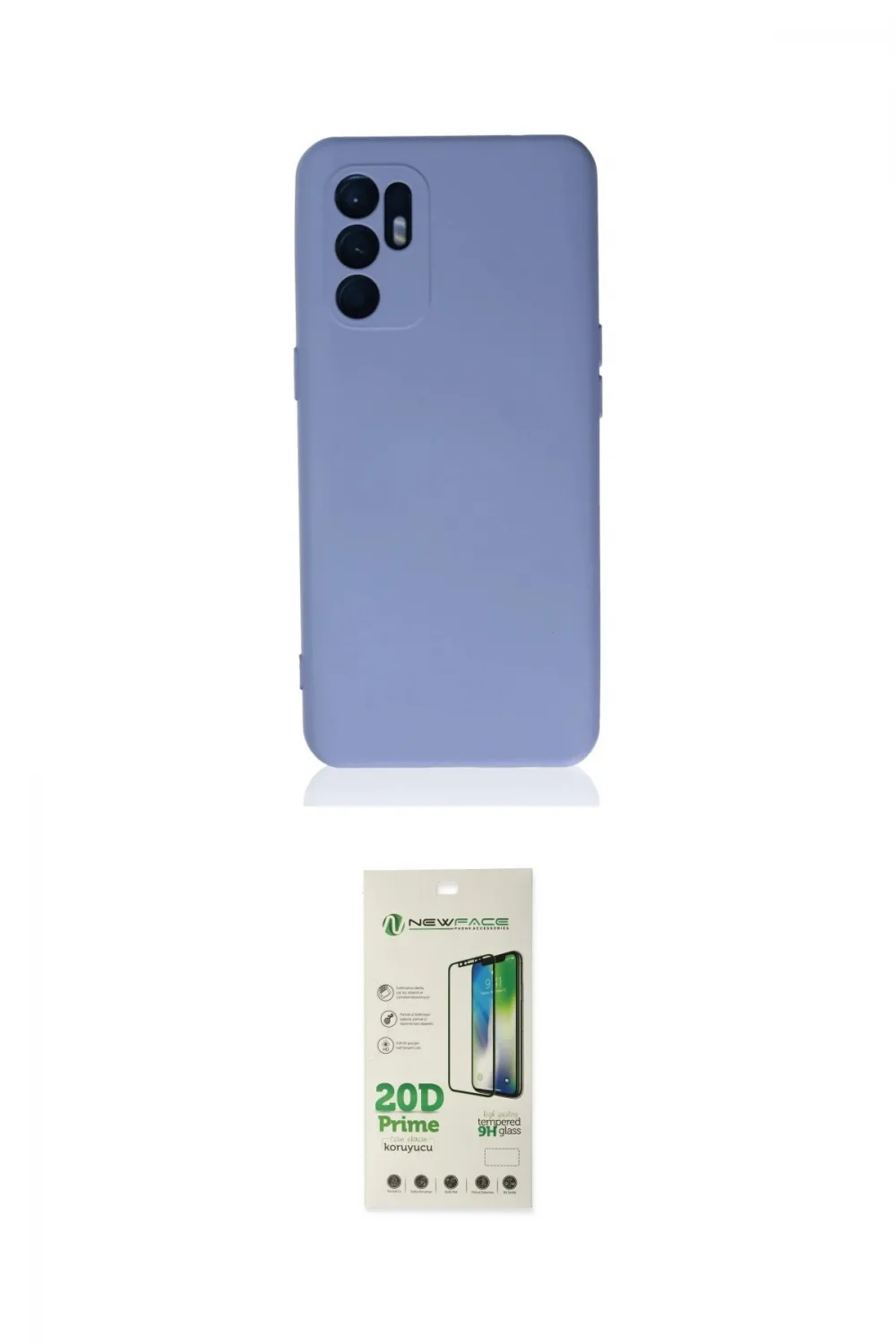 ieg™ Reno 6 Kılıf Ahenk Serisi - Siyah 20D Premium Cam Ekran Koruyucu