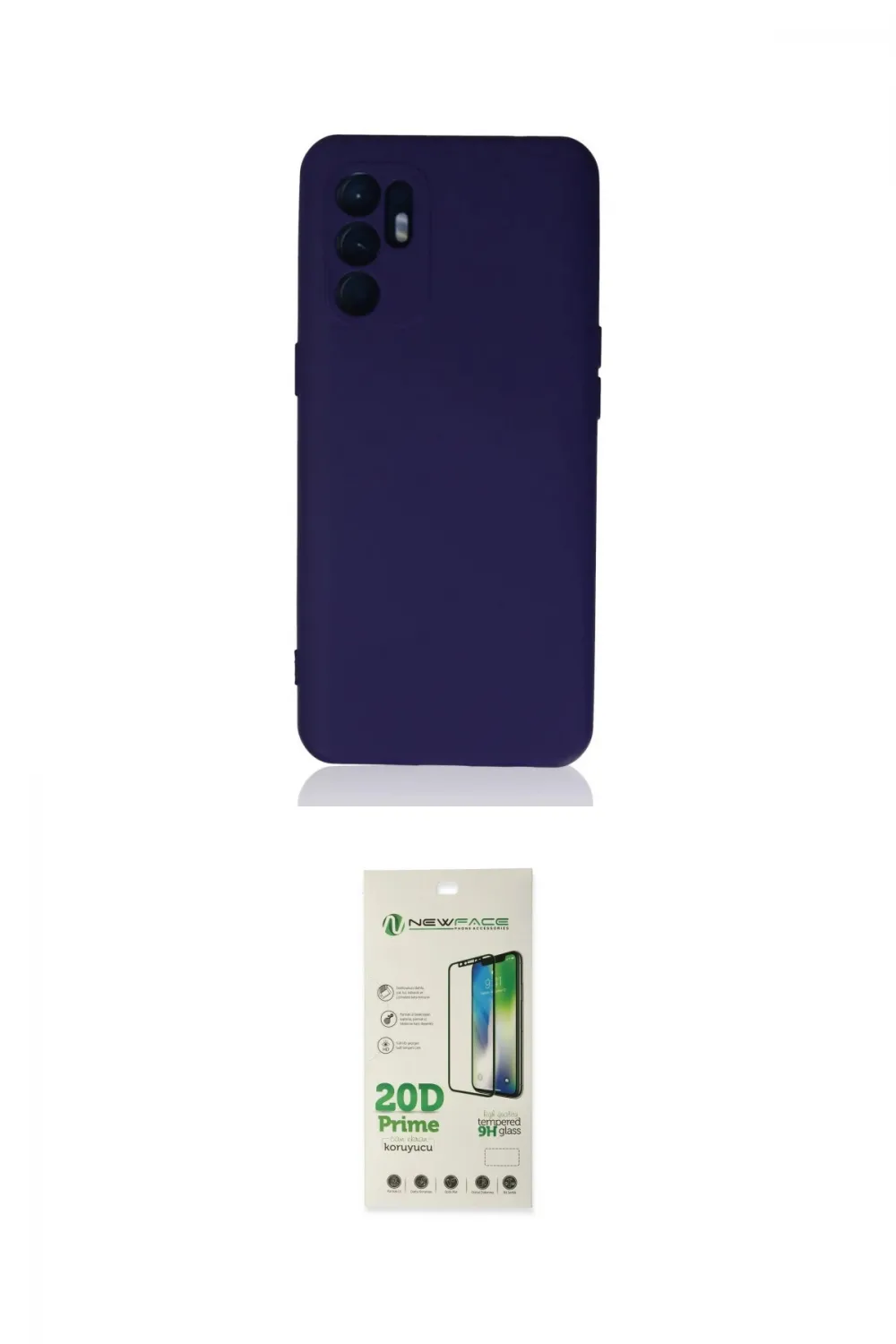 ieg™ Reno 6 Kılıf Ahenk Serisi - Siyah 20D Premium Cam Ekran Koruyucu