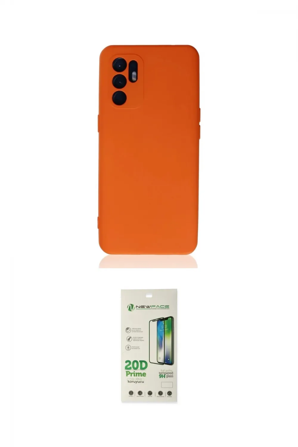 ieg™ Reno 6 Kılıf Ahenk Serisi - Siyah 20D Premium Cam Ekran Koruyucu
