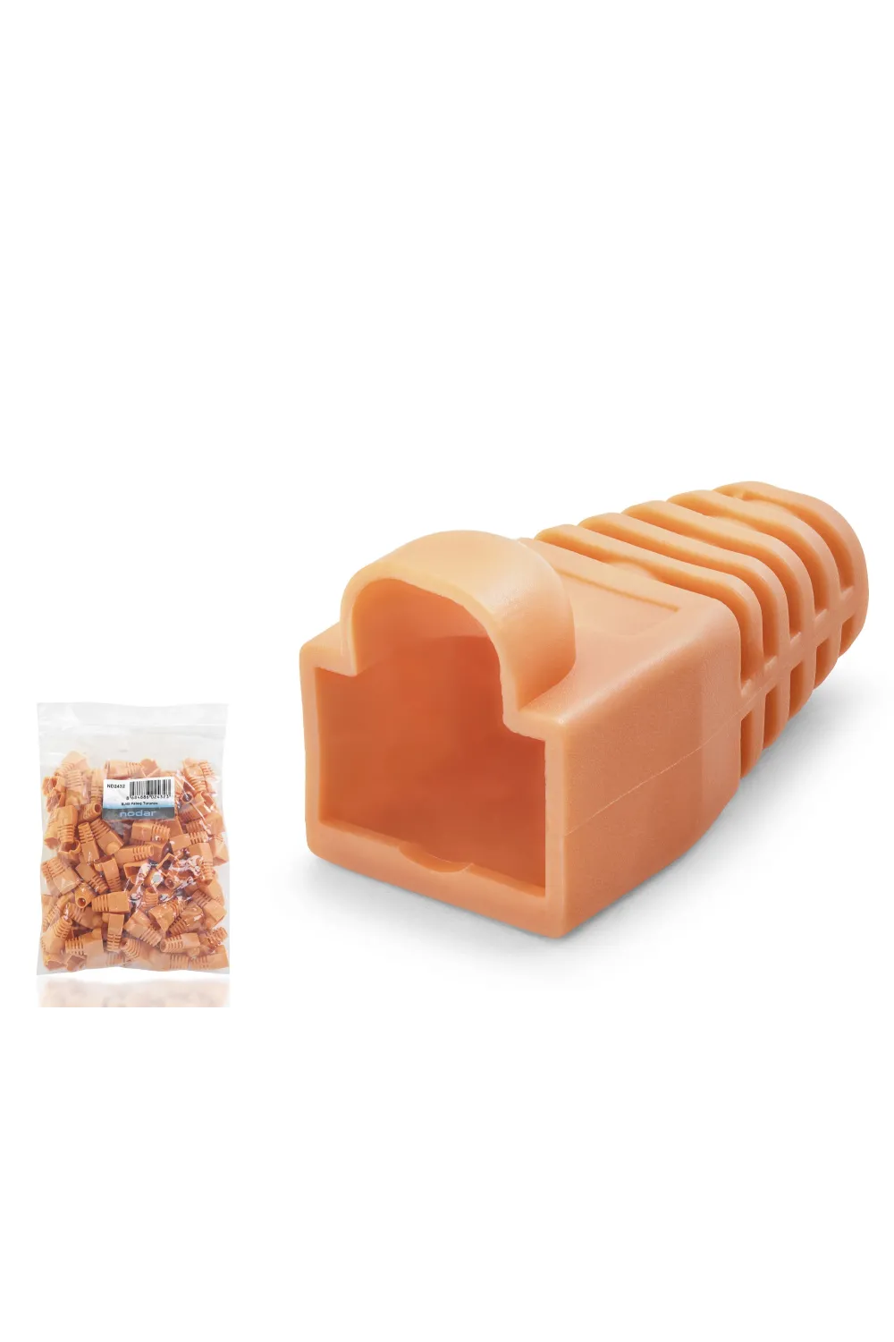 Rj45 Konnektör Papuç - 100 Adet Turuncu / Ekonomik Poşet Paket ND2432