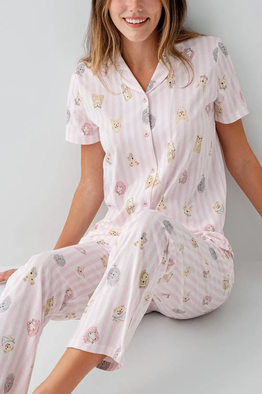ieg™ RolyPoly 3809-S Kadın Gömlek Pijama Takım