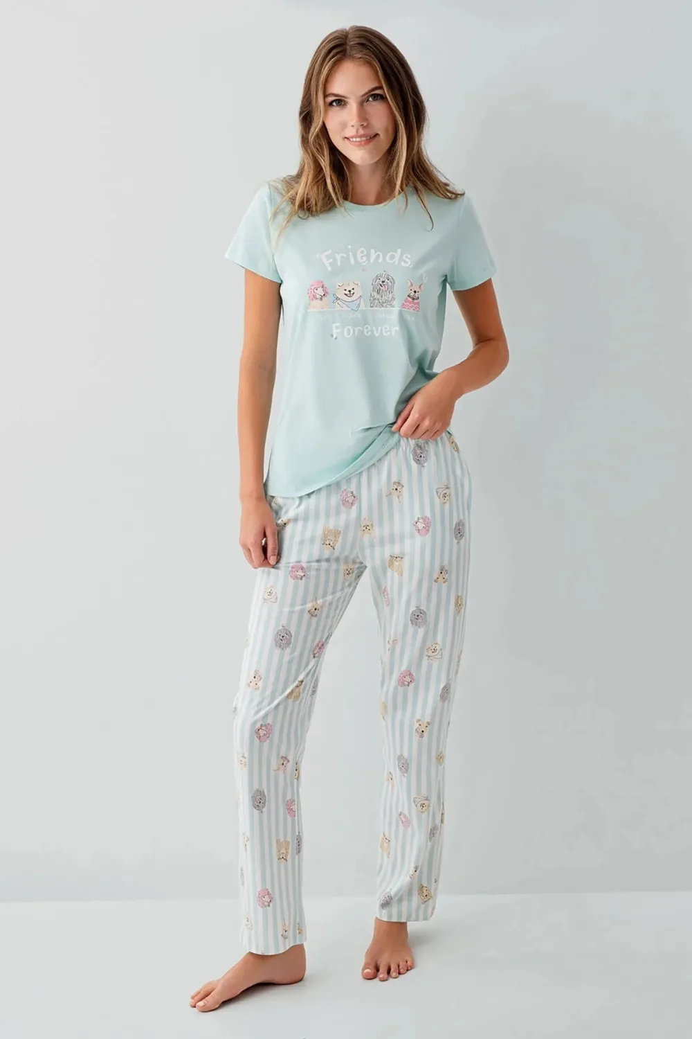 ieg™ RolyPoly RP3810-S Kadın Kısa Kol Pijama Takımı