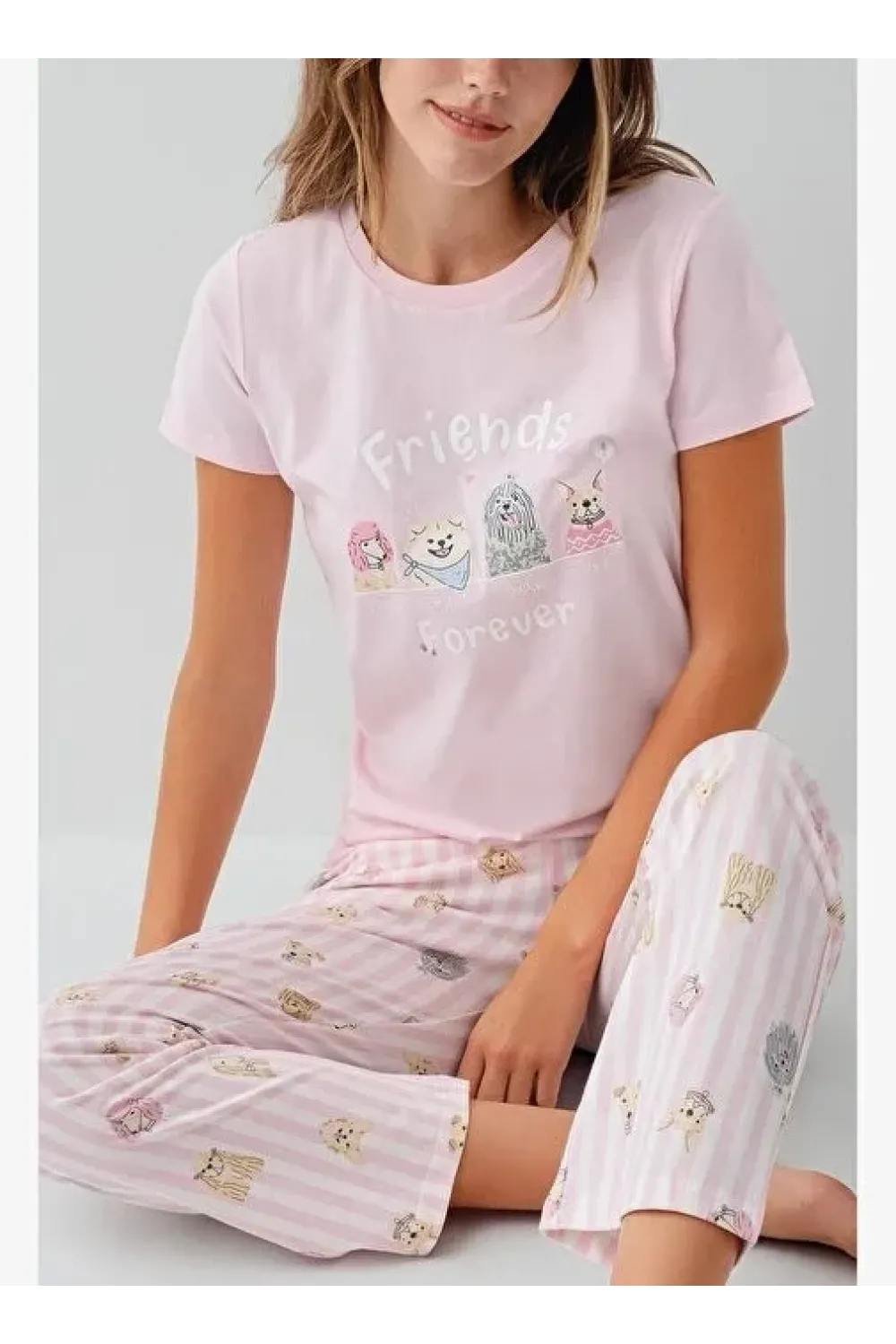 ieg™ RolyPoly RP3810-S Kadın Kısa Kol Pijama Takımı