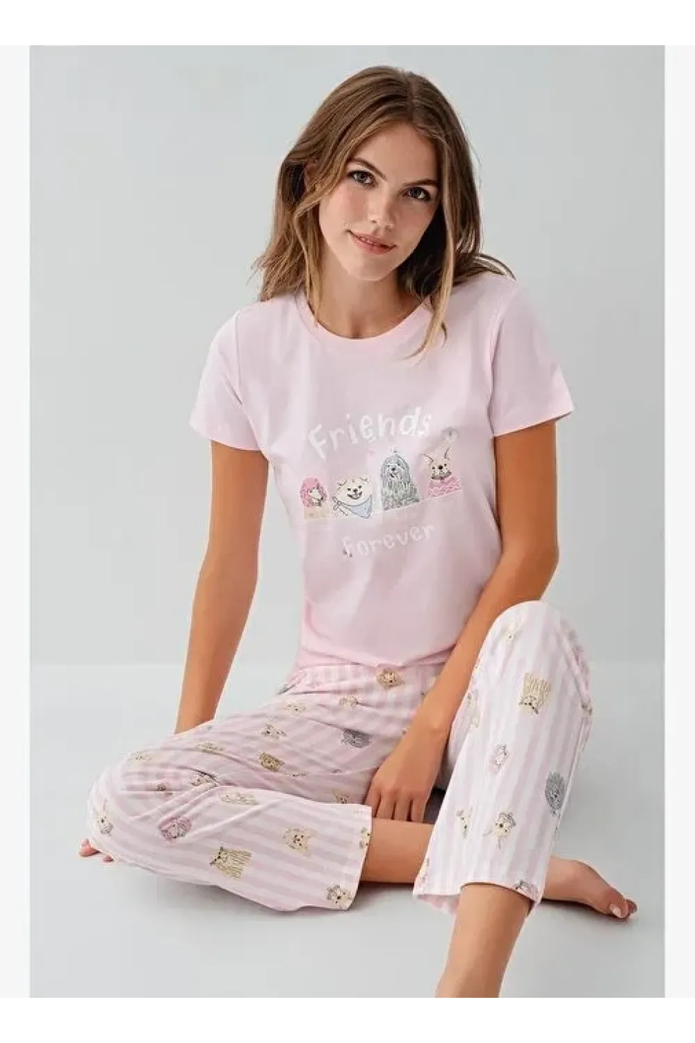 ieg™ RolyPoly RP3810-S Kadın Kısa Kol Pijama Takımı
