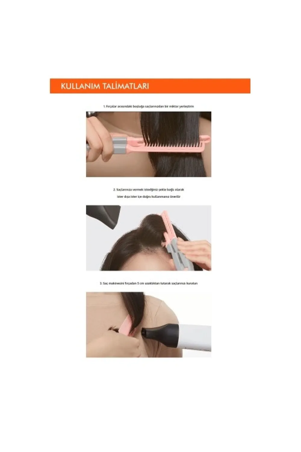 Saçlara Hacim Veren Kolay Şekillendirme Fırçası