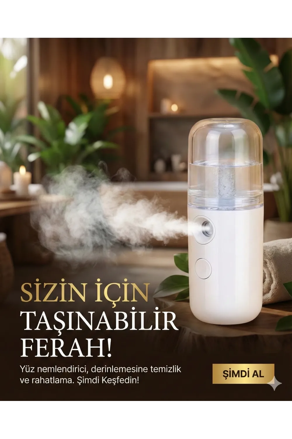 ieg™ Şarjlı Mini Yüz Nemlendirici Dezenfektan Cihazı Mist Sprayer