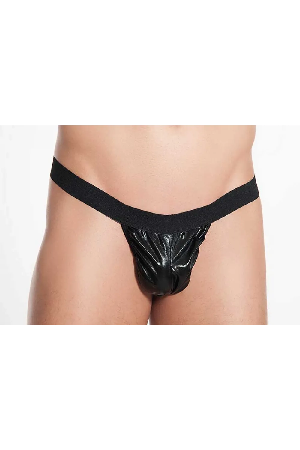  Fantezi Siyah Lame Seksi Erkek String - Tanga IEG4589