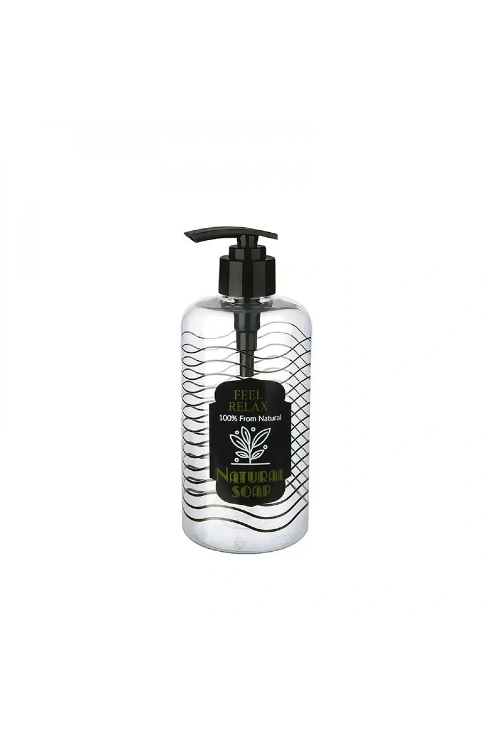 ieg™ Şeffaf Sıvı Sabunluk Yuvarlak Plastik Pompalı 500 Ml