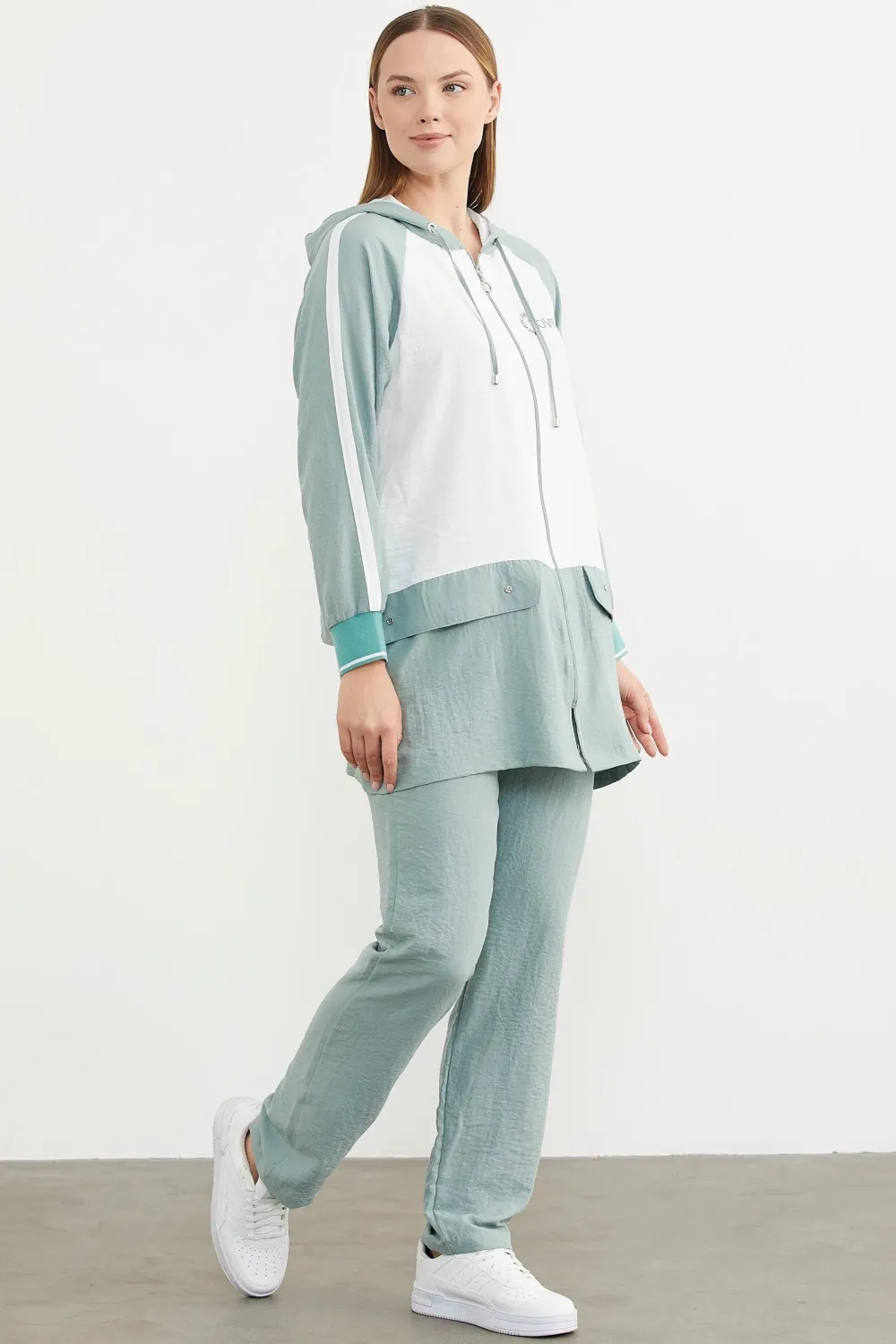 ieg™ Sementa 76318 Fermuarlı Tunik Krep Takım