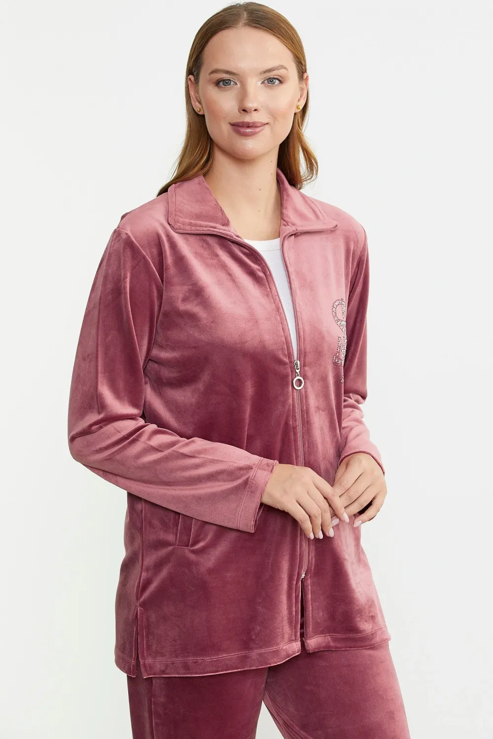 ieg™ Sementa 76387 Fermuarlı Kadife Tunik Eşofman Takım