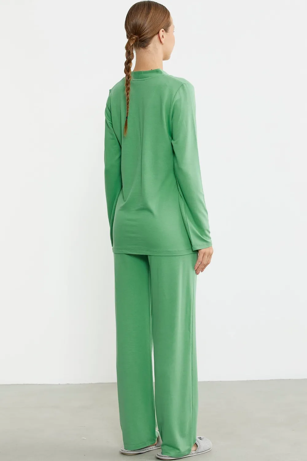 ieg™ Sementa 76438 Yarım Düğmeli Cep Detaylı Pijama Takım
