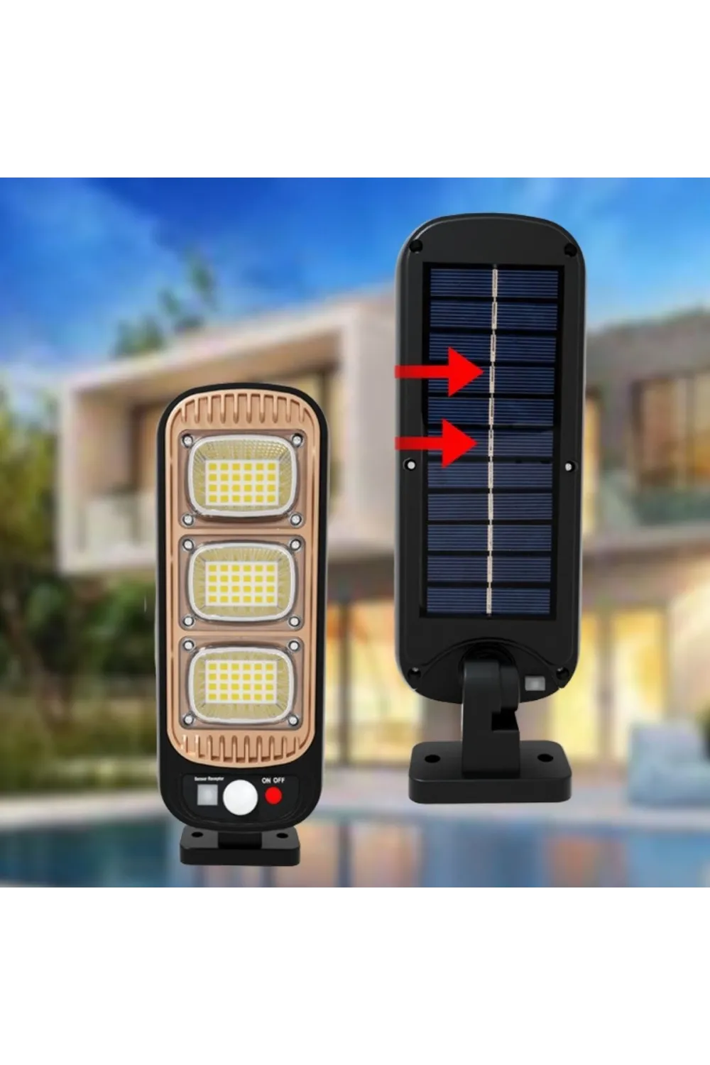 Sensörlü Güneş Enerjisi İle Şarj Olabilen Duvara Monte Solar Aydınlatma  GL-84069