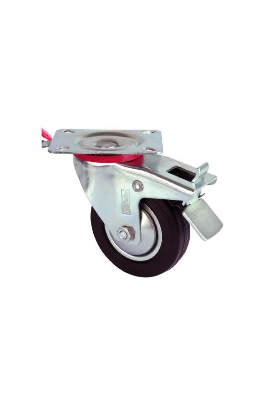 ieg™ Servis Tekeri - Frenli Tablalı Siyah Döner - Çap 80 mm
