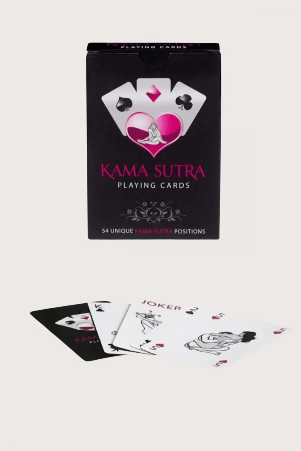Sexy Görselli Oyun Kartı Kama Sutra Siyah Kırbaç Set