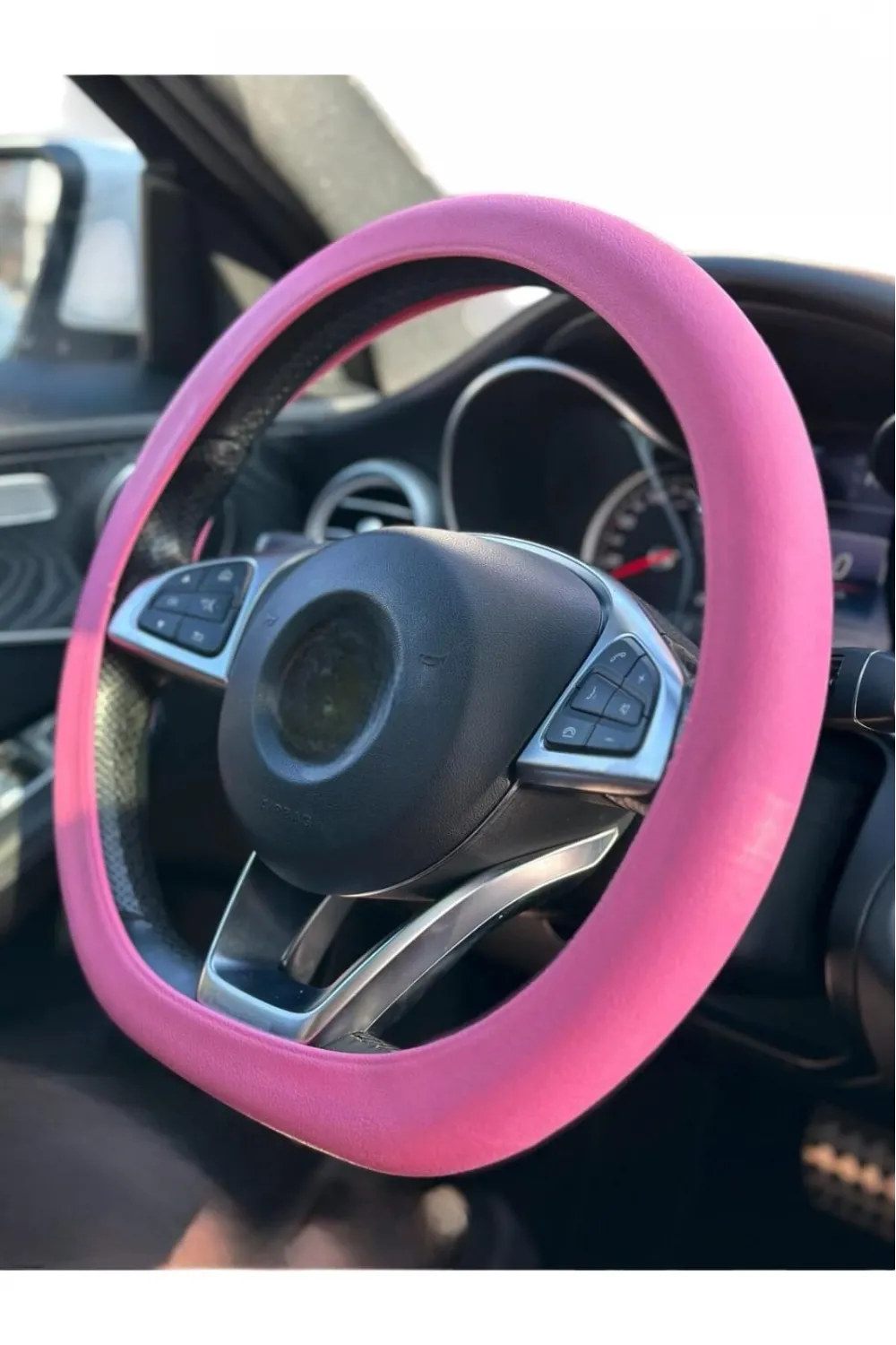 Silikon Direksiyon Kılıfı Pembe